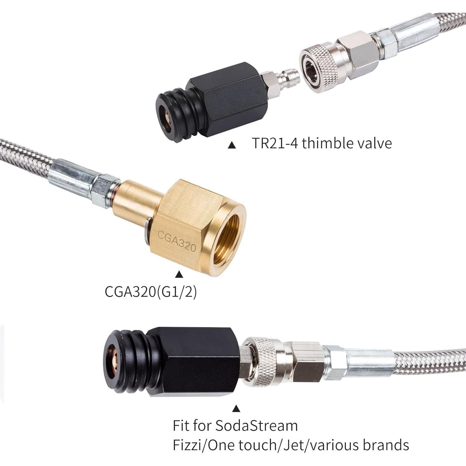 Adaptador CO2 Shunzhi para Fizzi One Touch y JET 60cm