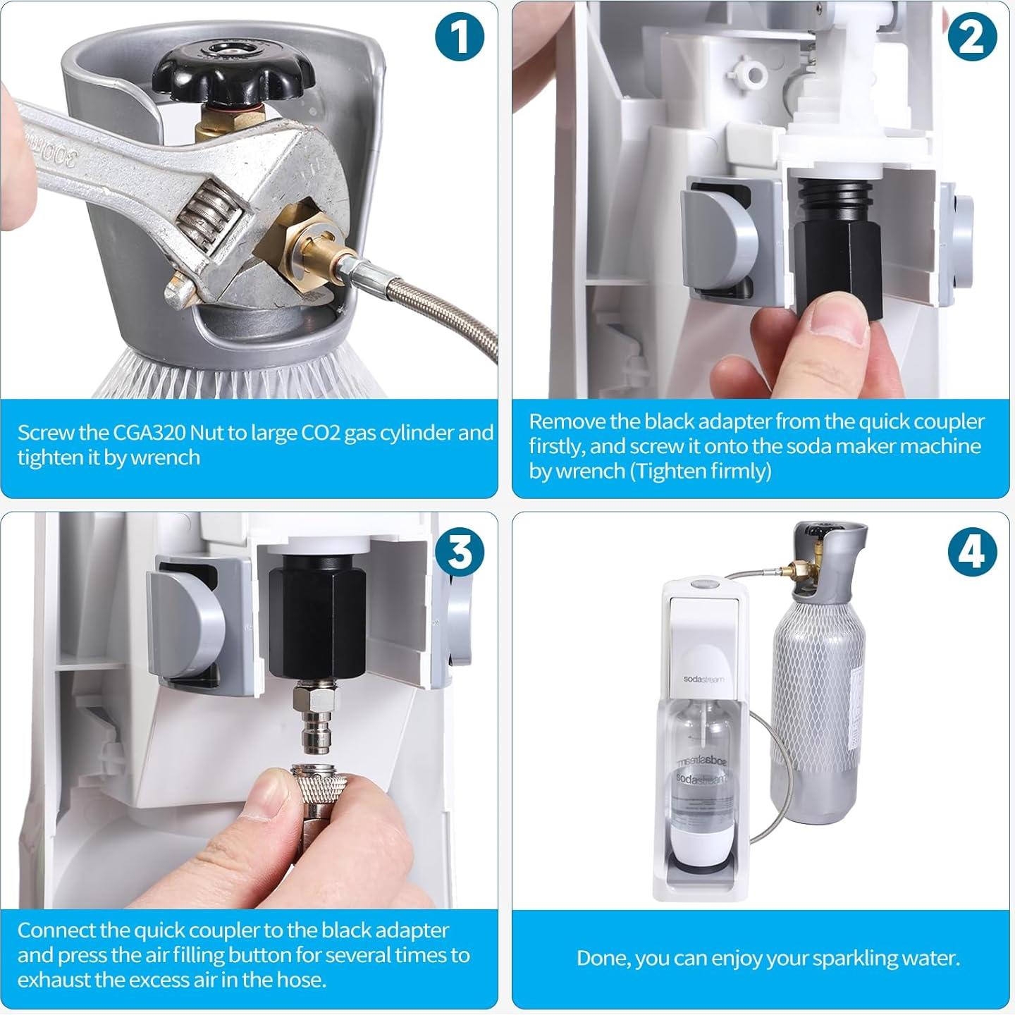 Adaptador CO2 Shunzhi para Fizzi One Touch y JET 60cm