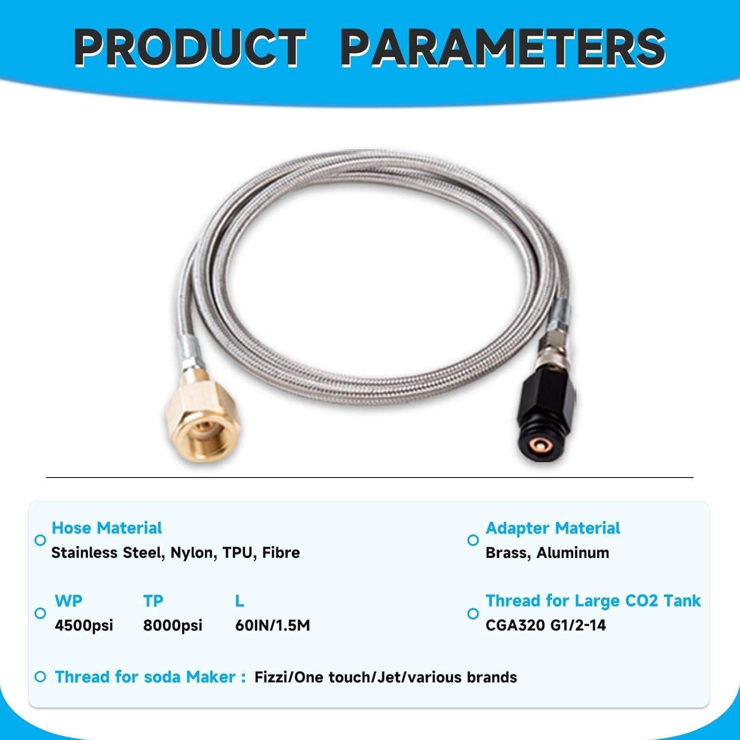 Adaptador CO2 Shunzhi para Fizzi One Touch y JET 60cm