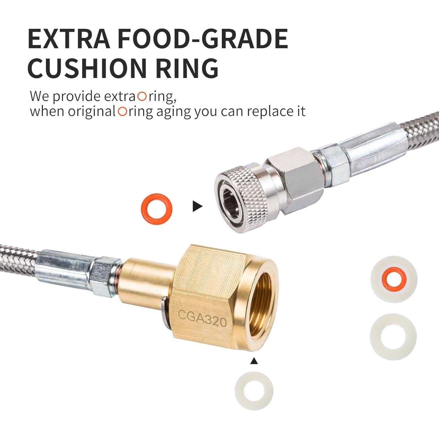 Adaptador CO2 Shunzhi para Fizzi One Touch y JET 60cm