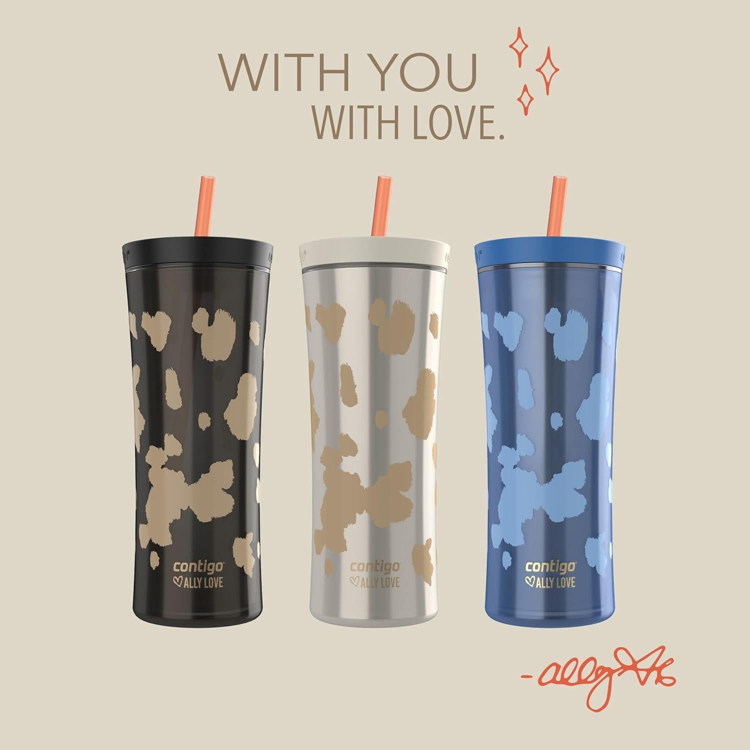 Tumbler Contigo Streeterville Ally Love 20oz Regaliz a Prueba de Fugas