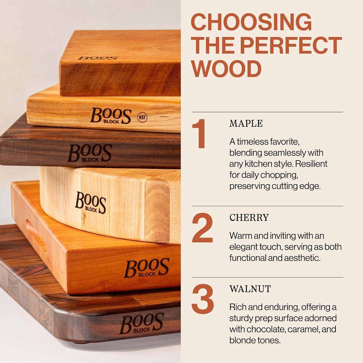 Tabla de Cortar Redonda John Boos CB de Madera de Arce 30.48cm