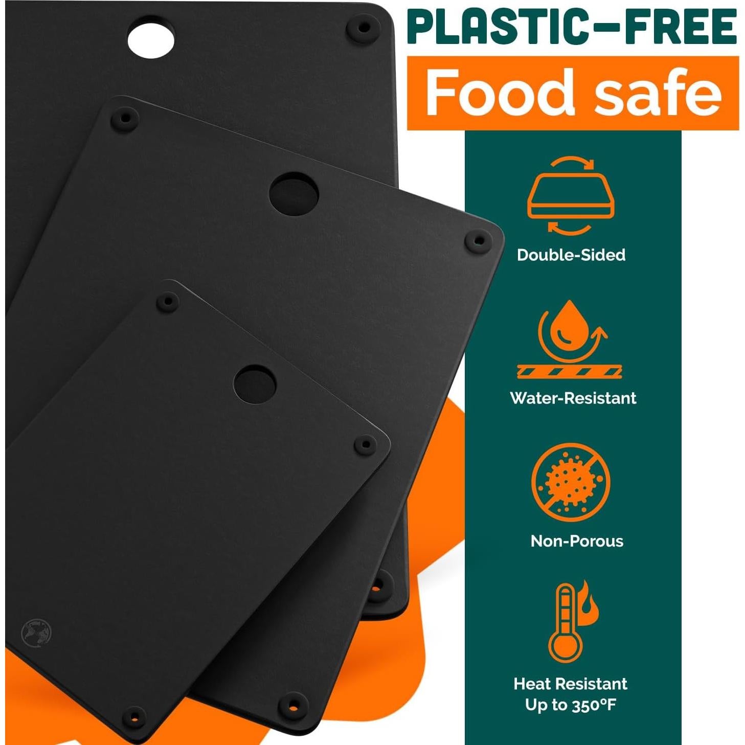 Juego de 3 Tablas de Cortar de Madera Sueños de la Tierra