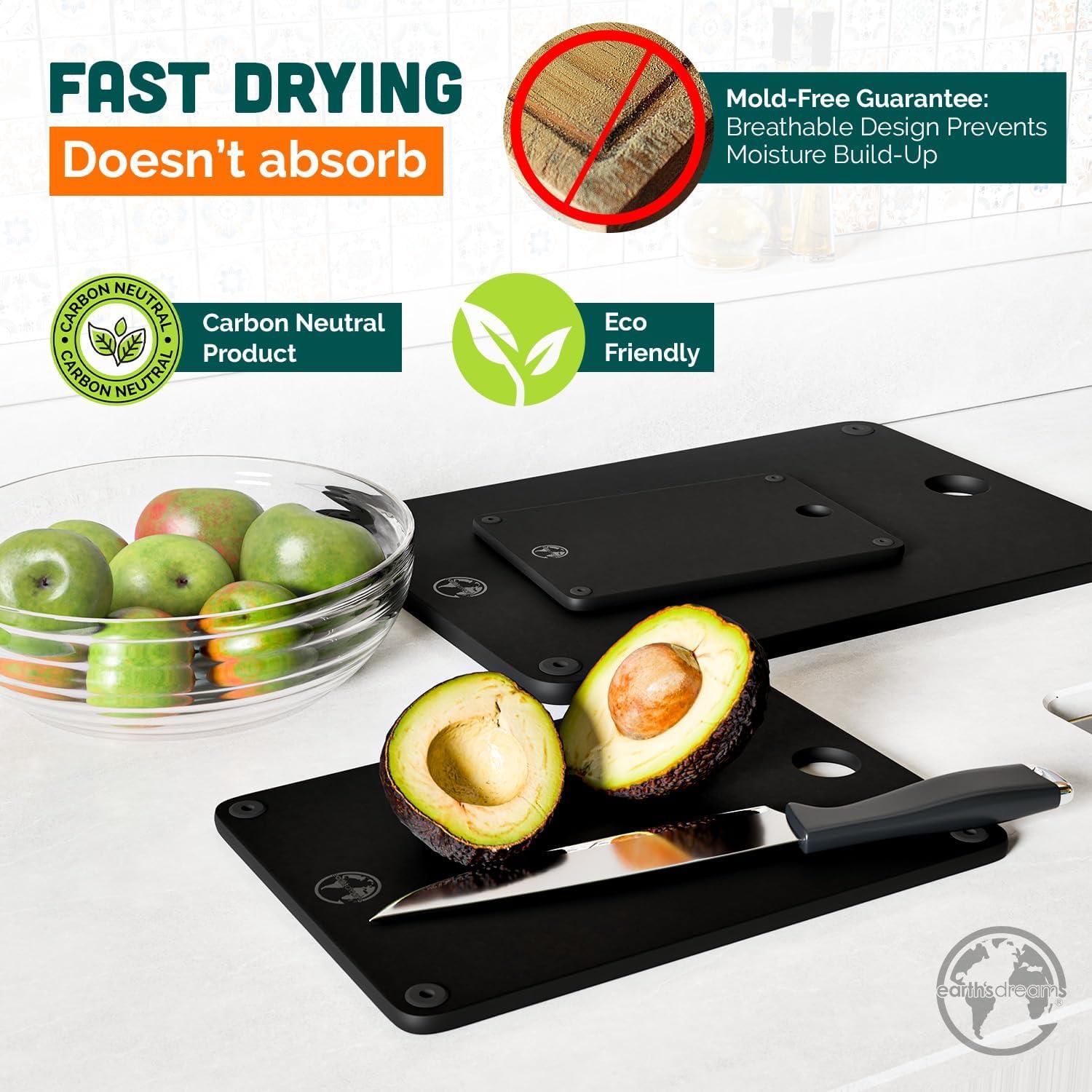 Juego de 3 Tablas de Cortar de Madera Sueños de la Tierra