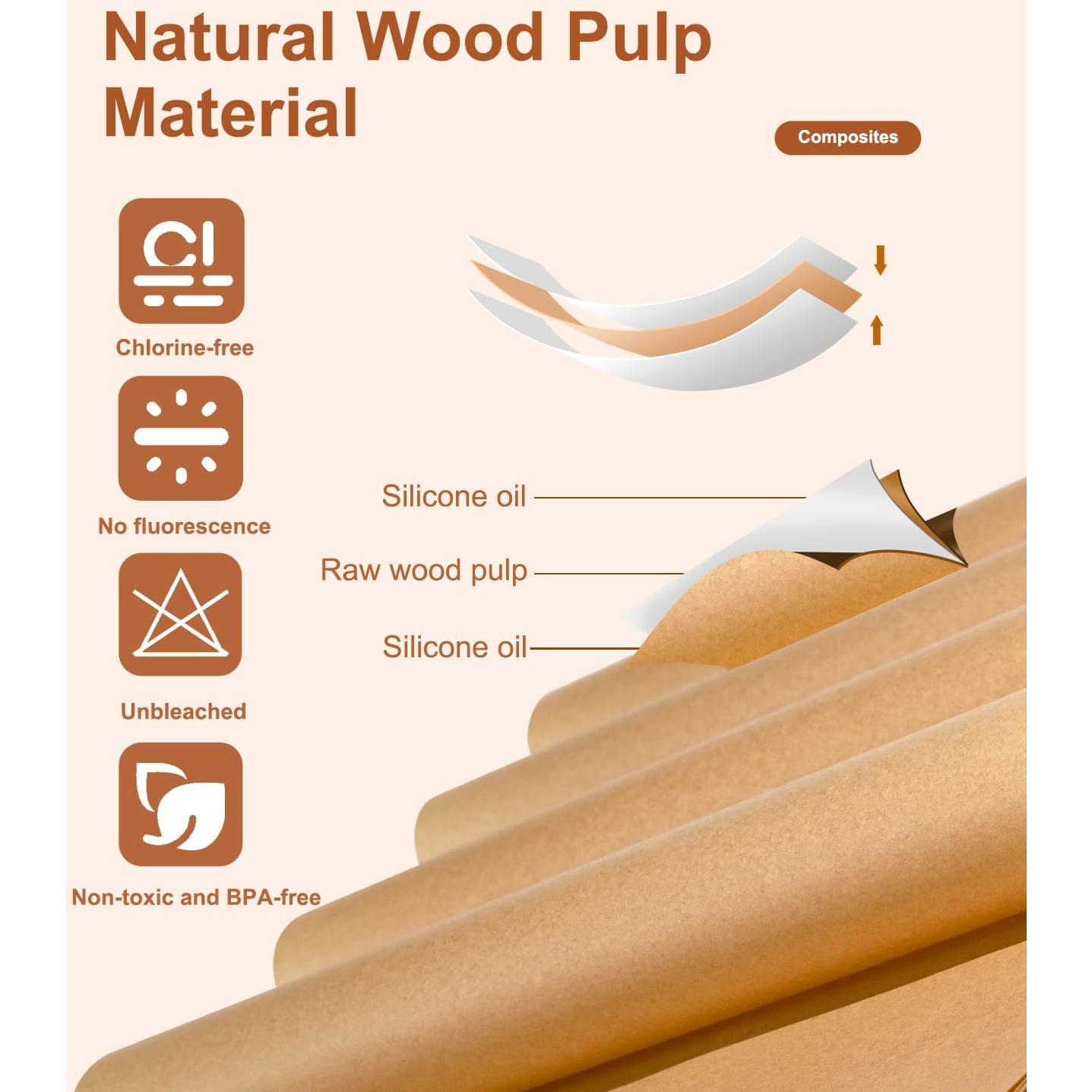 Hojas de papel pergamino Avirho 9x13 cm antiadherente - 70 unidades