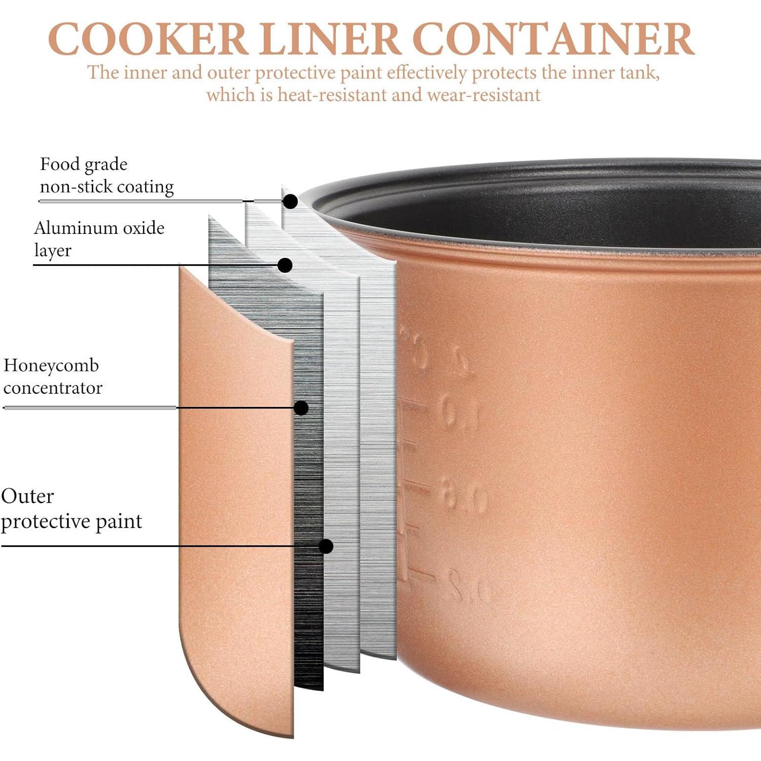 Olla Arrocera Interna ULTECHNOVO 2L Aluminio Dorado Antiadhesiva