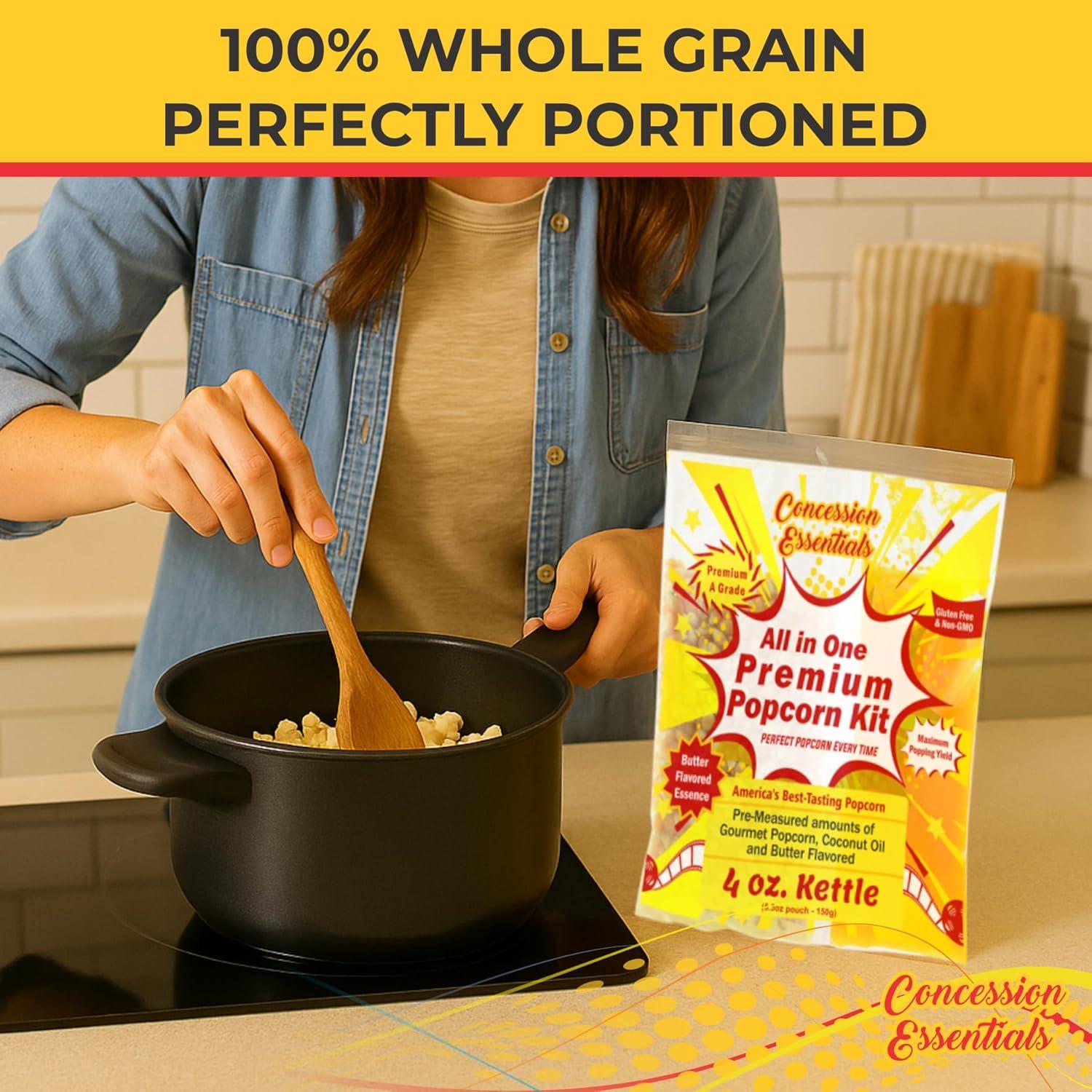 Paquetes de Palomitas de Maíz 4oz Concession Essentials - Caja 12