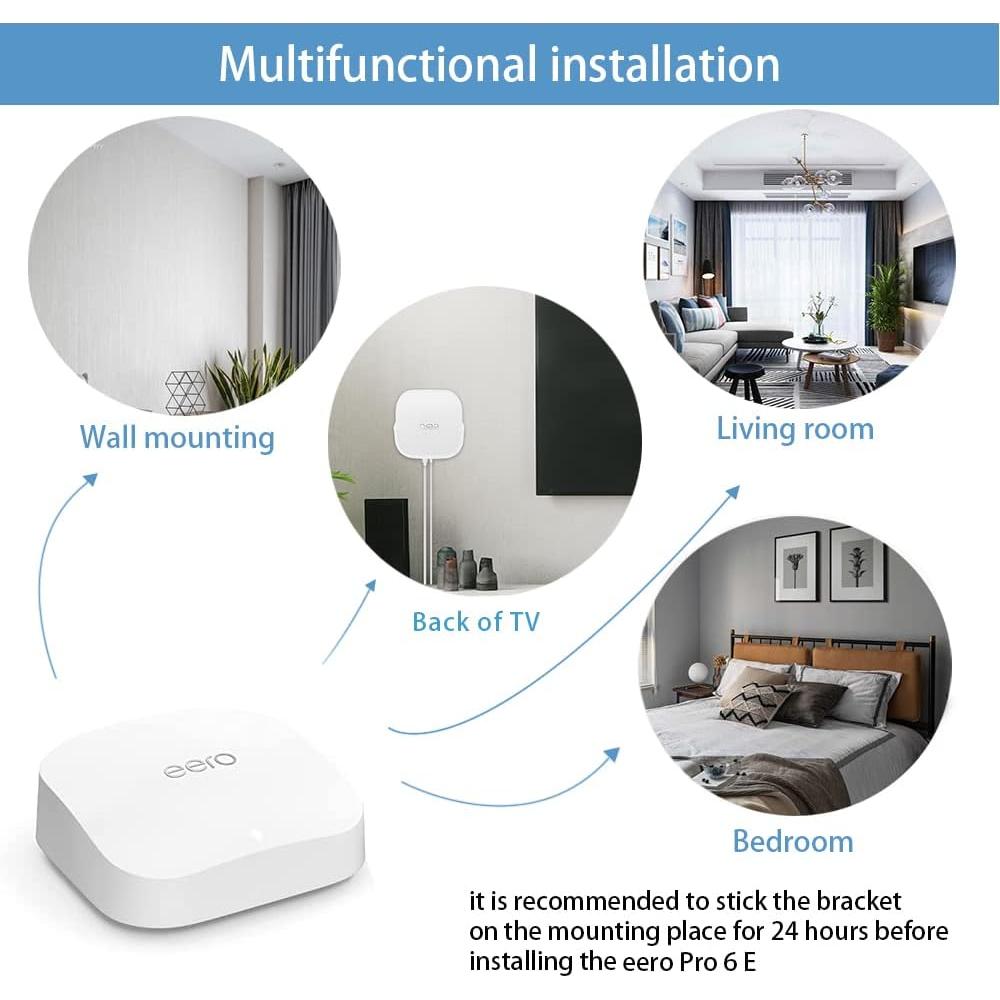 Soporte de pared sin tornillos HOLACA para eero Pro 6E