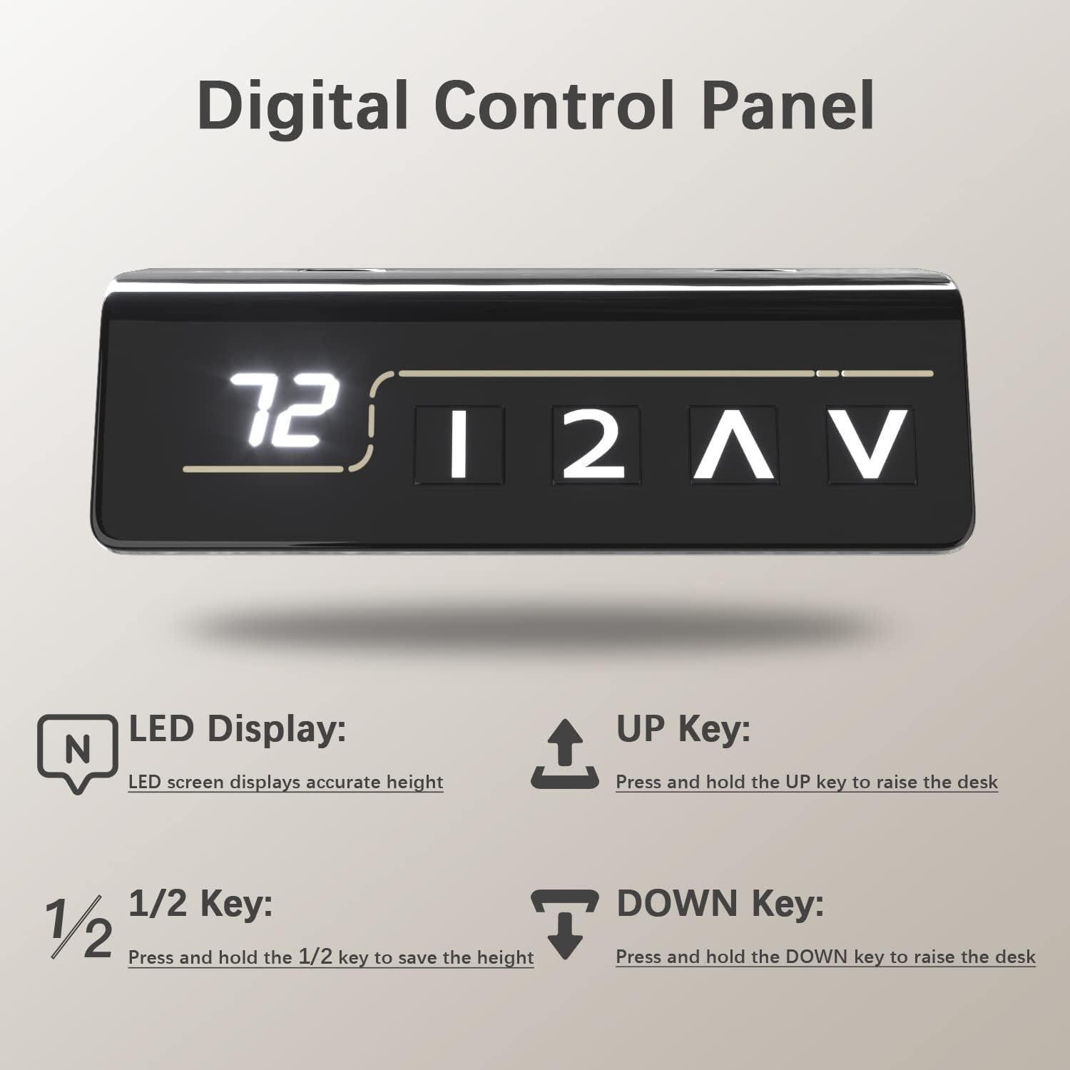 Escritorio de pie ajustable Furmax 101.6x61cm eléctrico negro