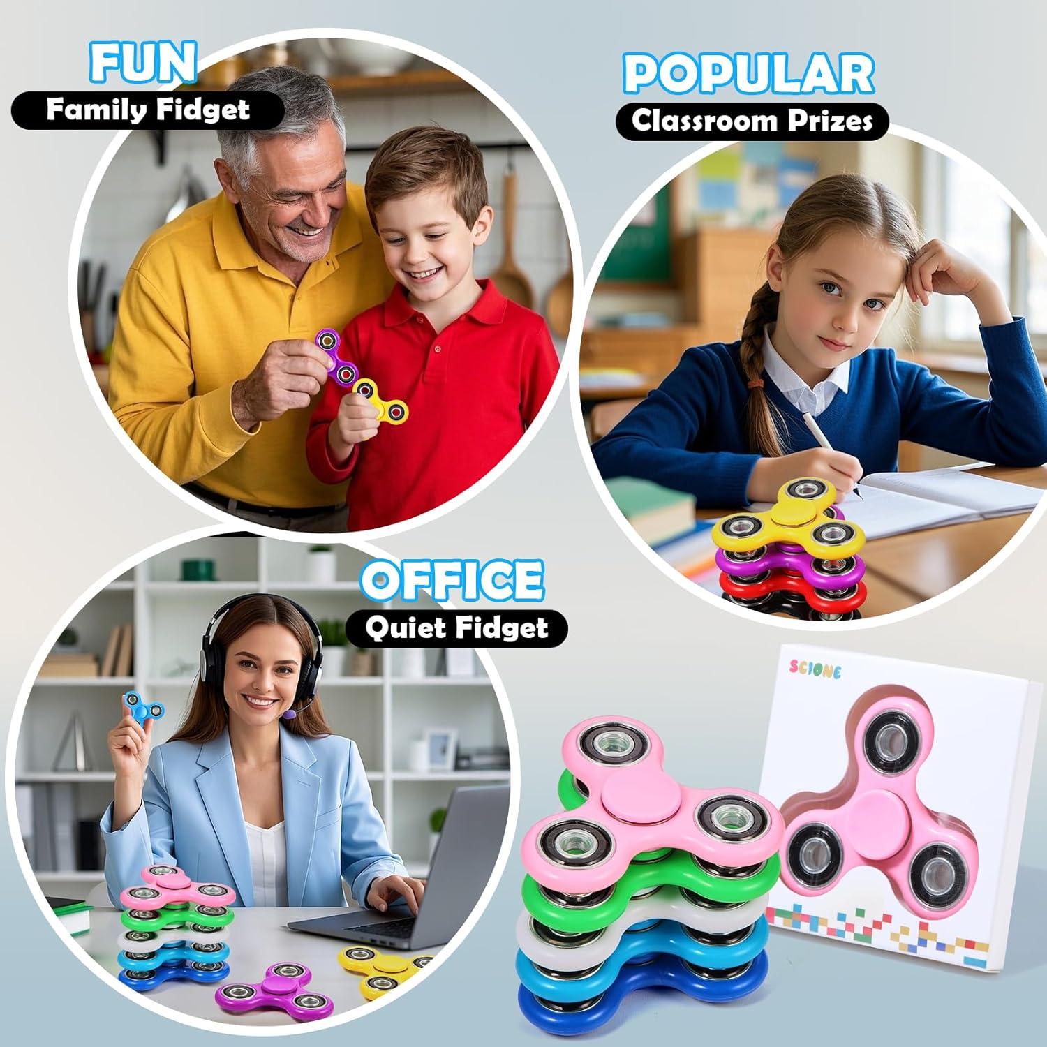 Fidget Spinners SCIONE 25 Piezas Alivio Estrés Juguetes
