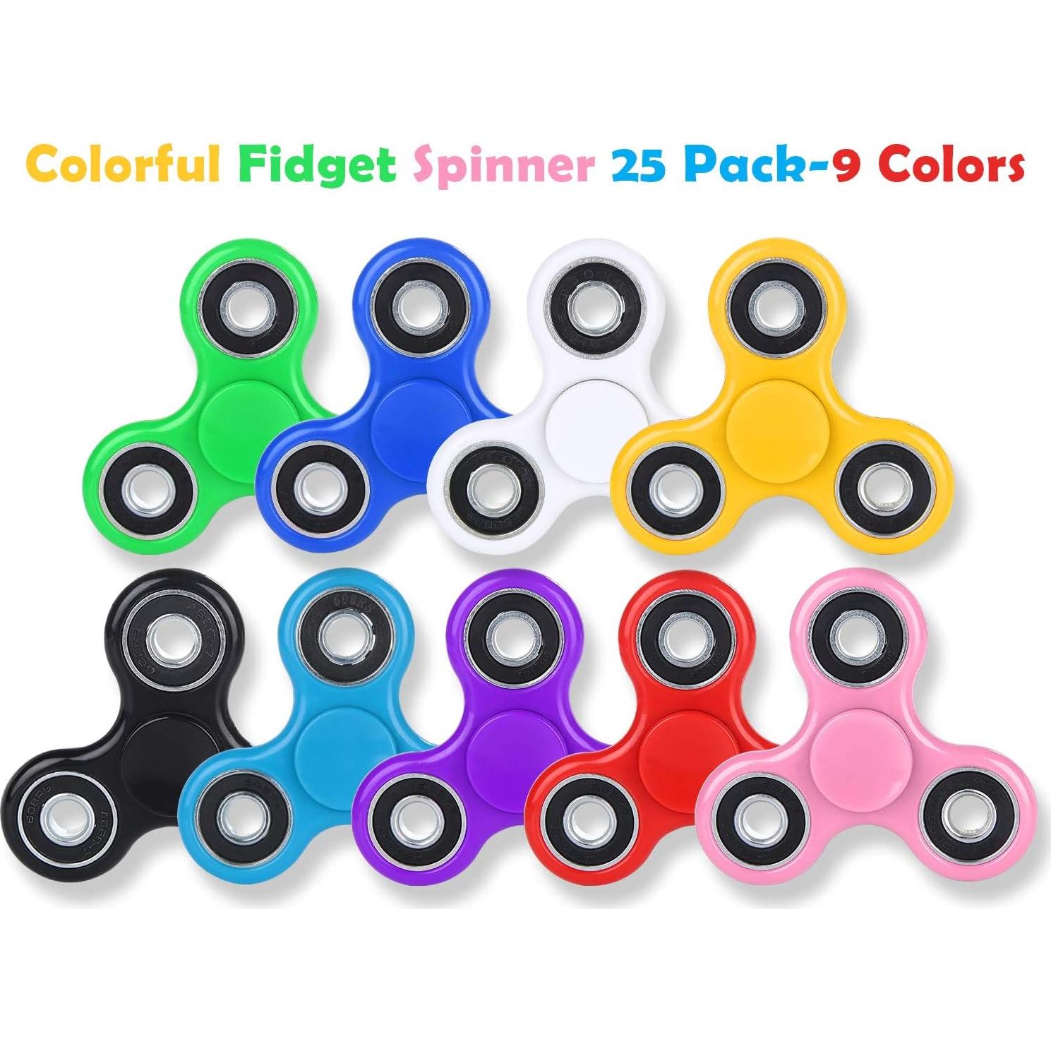 Fidget Spinners SCIONE 25 Piezas Alivio Estrés Juguetes
