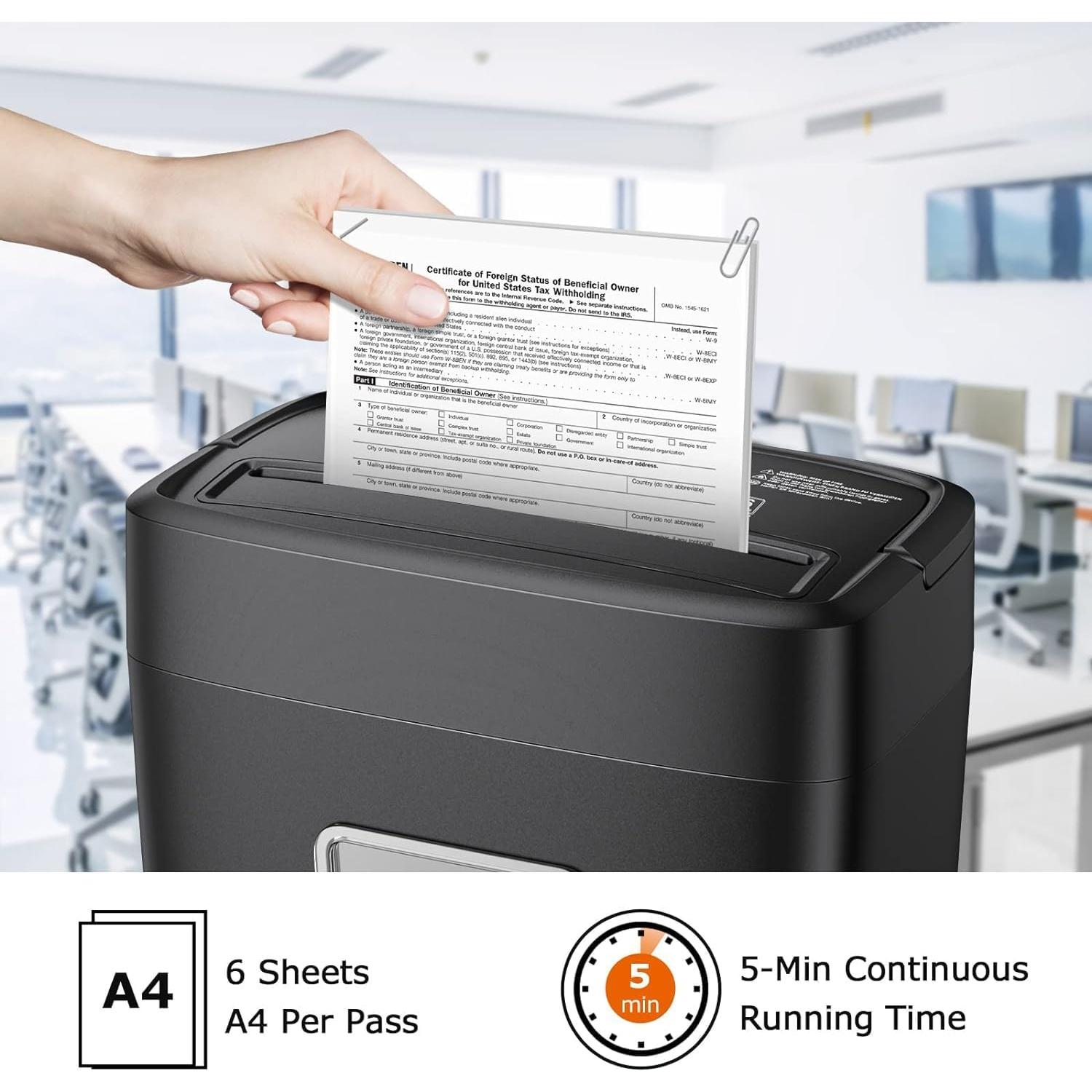 Trituradora de Papel Bonsaii C261-D Micro Corte 6 Hojas 4.02 kg