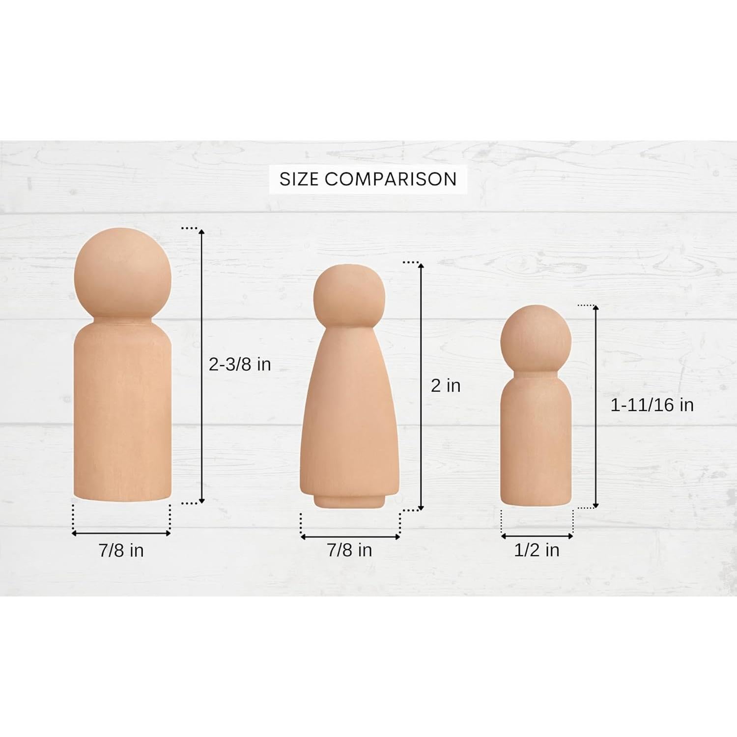 Muñecos de Pinza de Madera ILOT 30 Piezas 2 pulgadas