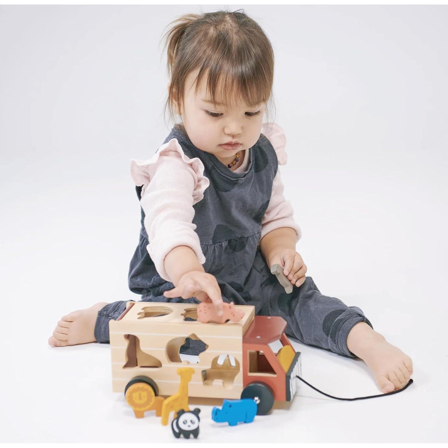 Camión de Juguete Clasificador de Formas Mentari Safari 23x12.5cm