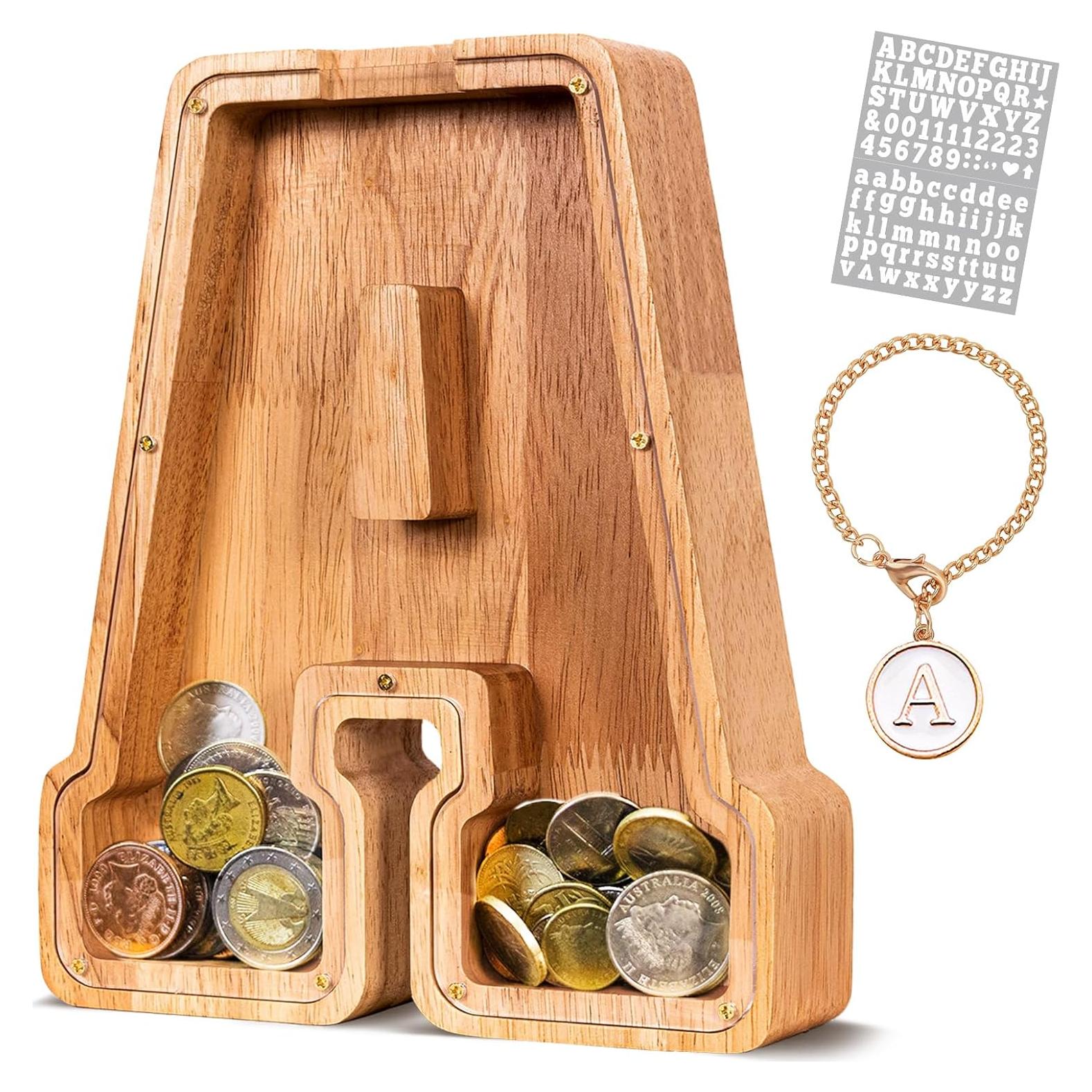 Alcancía de Letras de Madera KMC 22.86 cm Personalizada