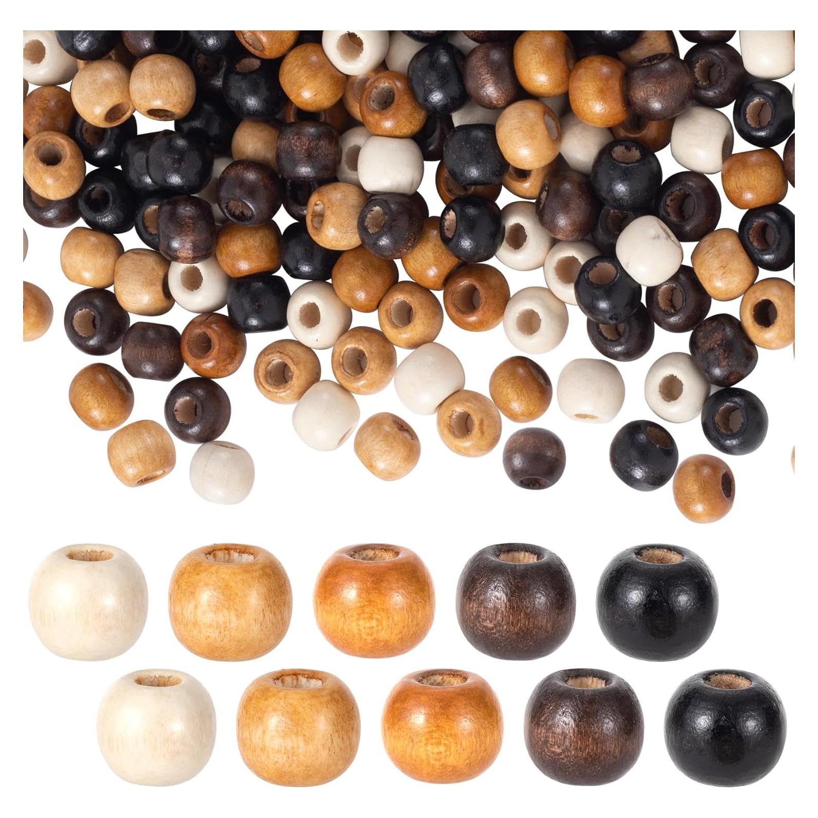 100 Perlas de Madera Vintage Pndeyo 9x10mm para Joyería DIY