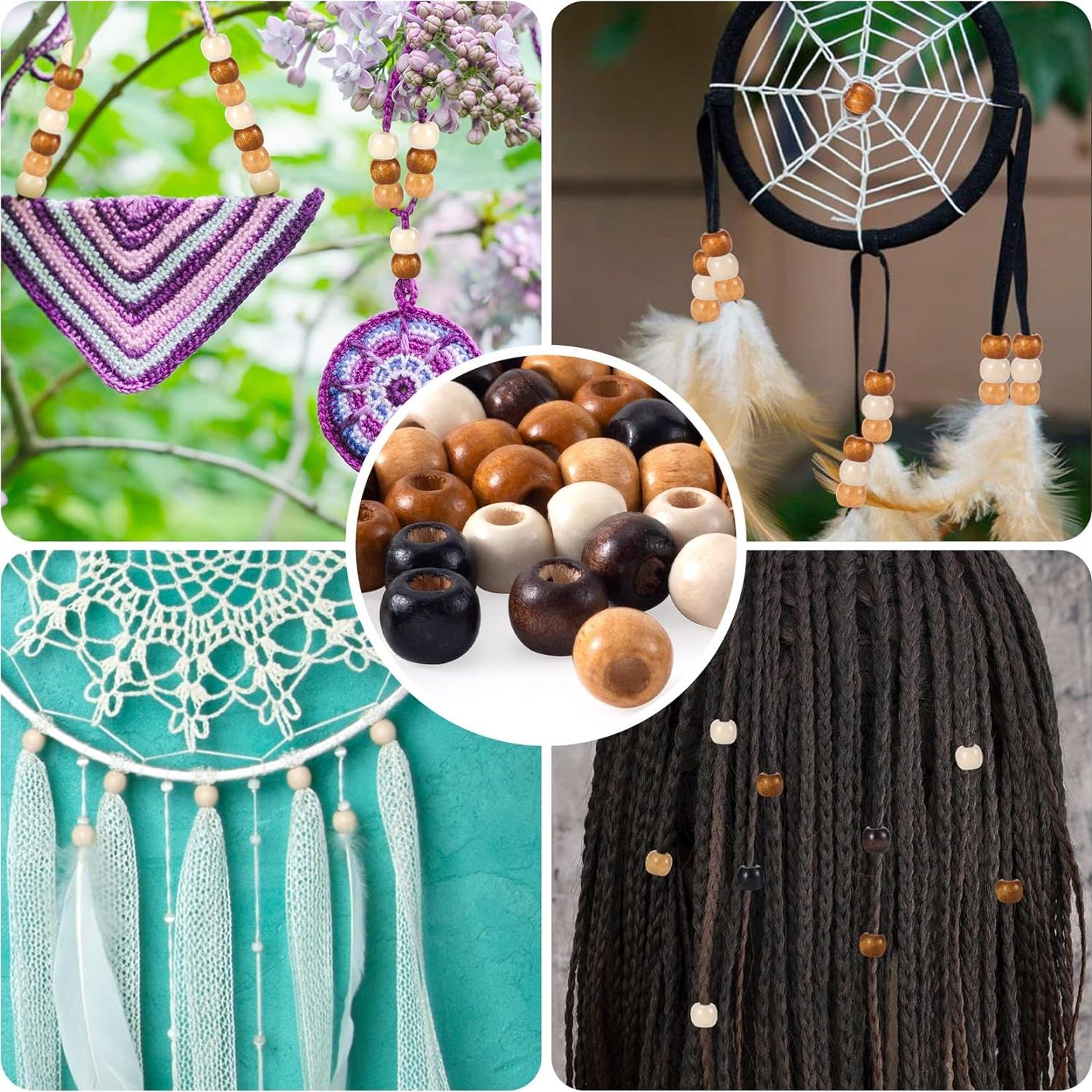 100 Perlas de Madera Vintage Pndeyo 9x10mm para Joyería DIY