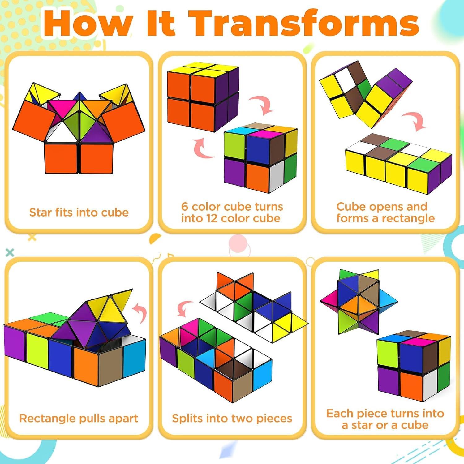 Cubo Mágico Star Cube Threerivers 2 en 1 Antiestrés