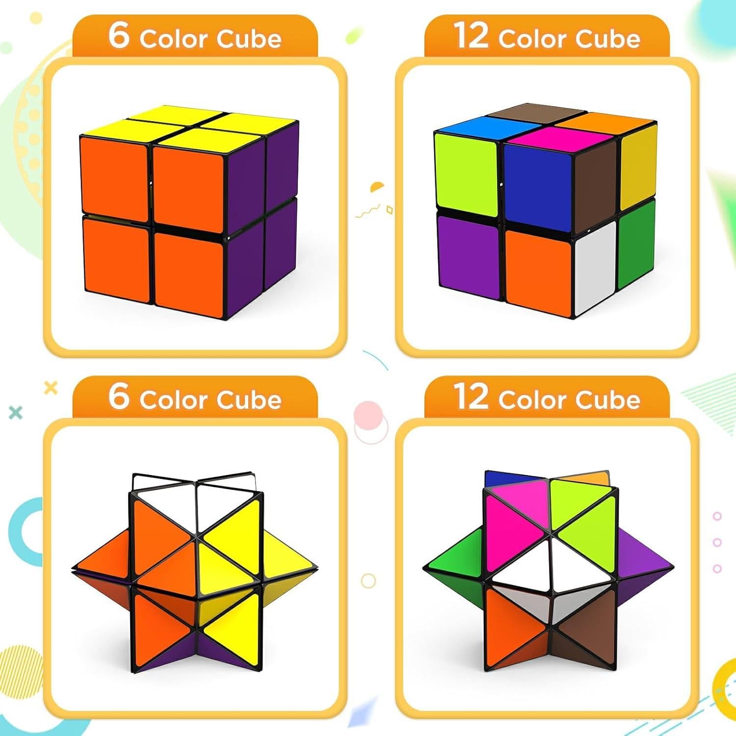 Cubo Mágico Star Cube Threerivers 2 en 1 Antiestrés