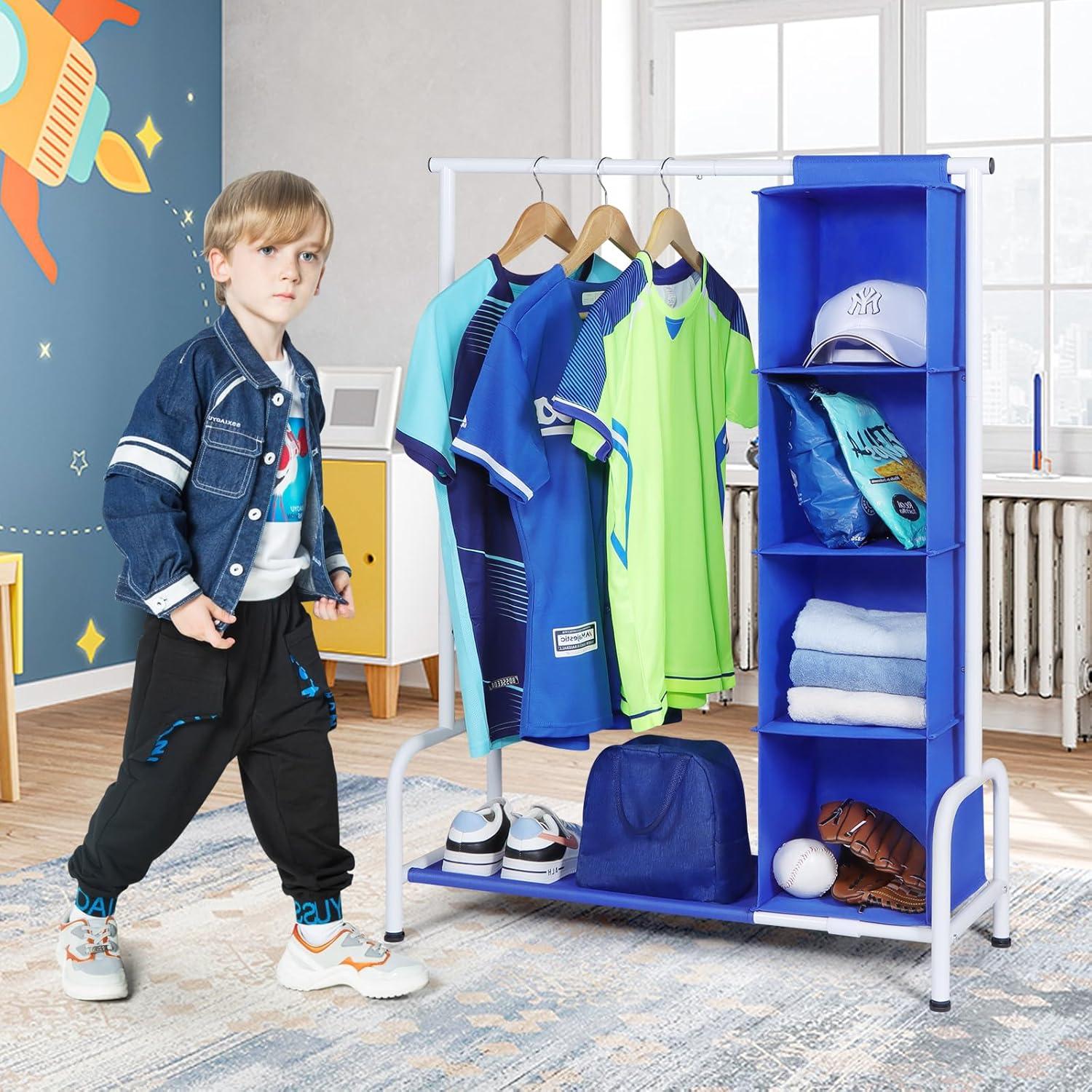 Rack de Disfraces para Niños Univivi, Almacenamiento 3 Estantes