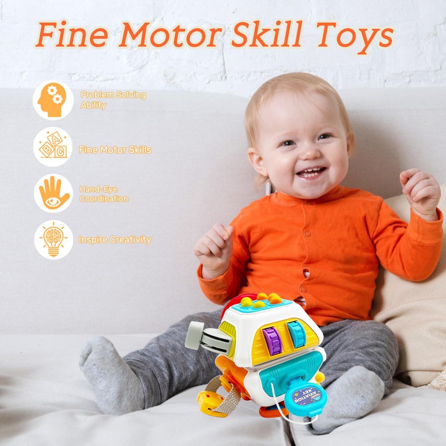 Cubo Ocupado Montessori GZSDLL para Niños 18+ Meses