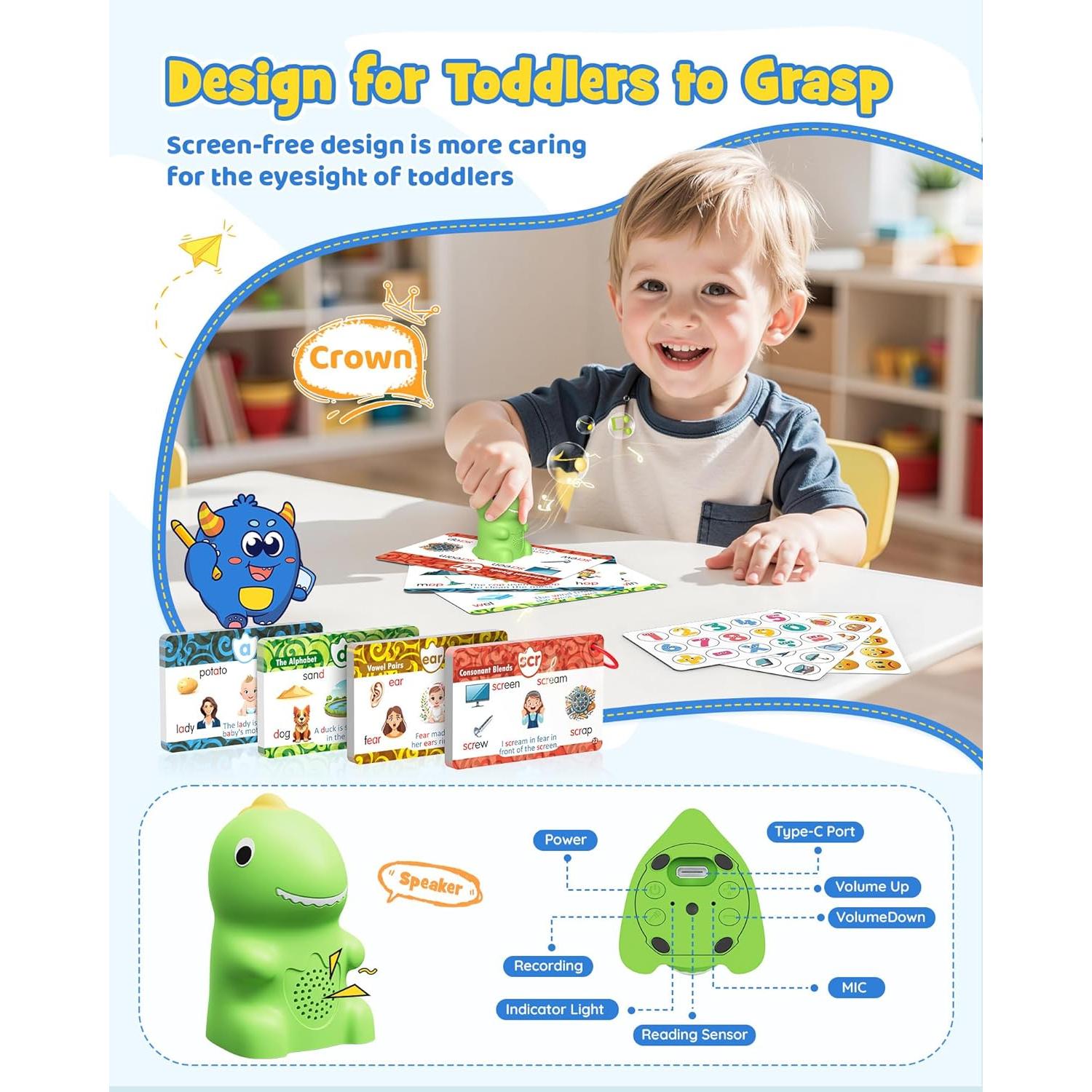 Juego de Lectura Sensorial TEKFUN con Lápiz Dinosaurio 73PCS