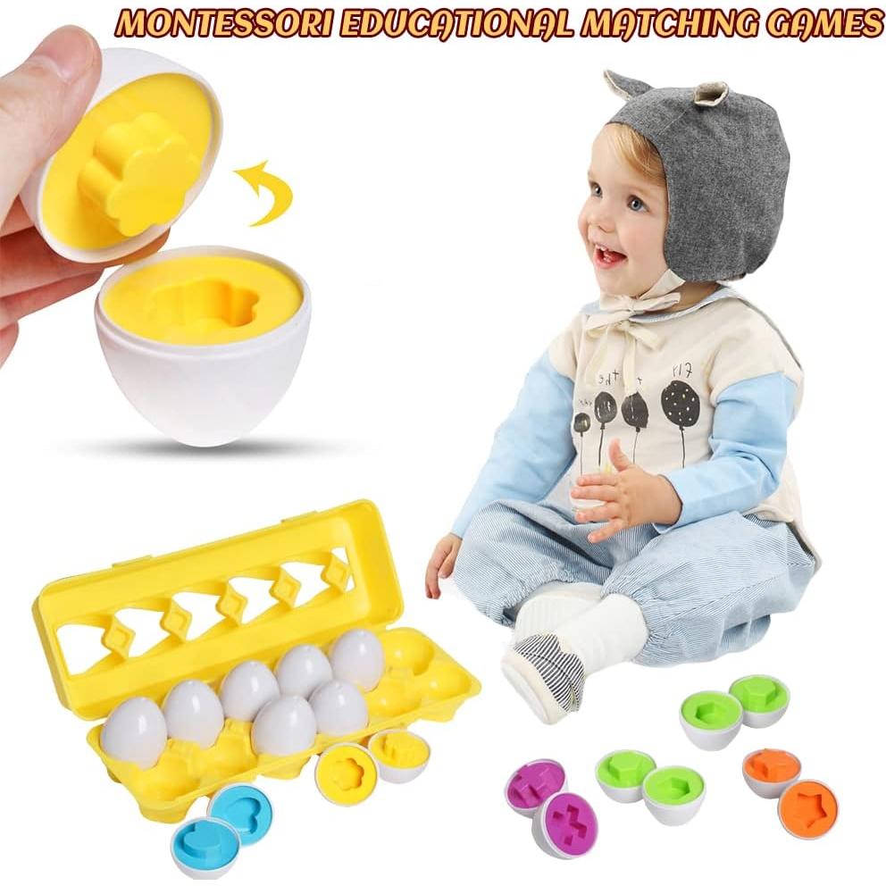 Juego de Huevos de Coincidencia Skrtuan 12 Piezas Educativo