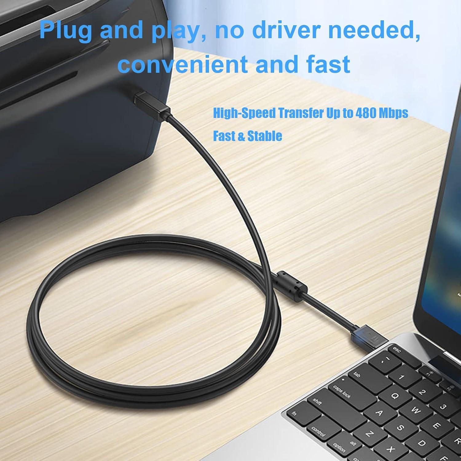 Cable de Impresora USB 2.0 Alitutumao 1.52m Alta Velocidad