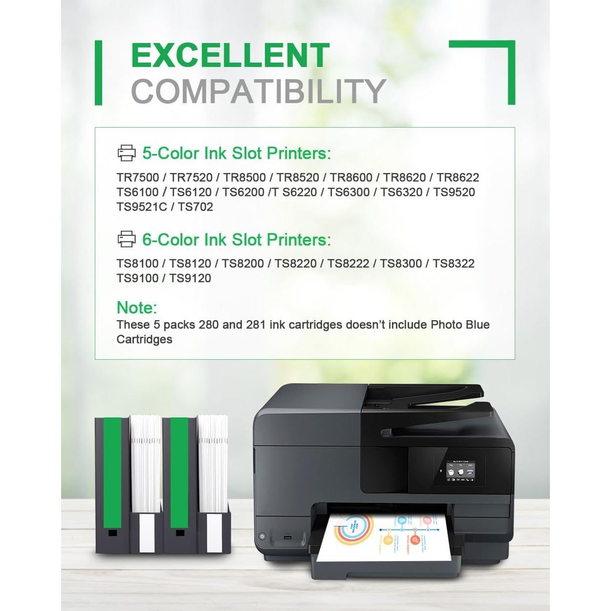 Cartuchos de Tinta Colorfly 280XXL 281XXL Compatibles Canon