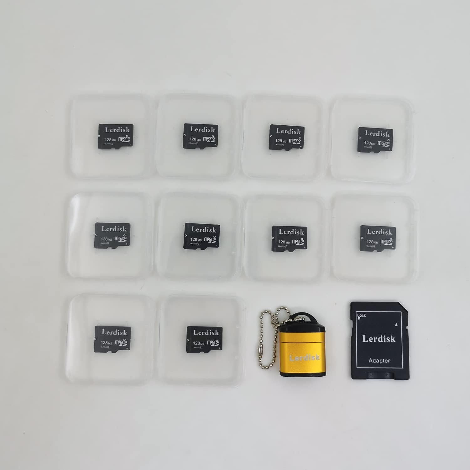 Tarjeta Micro SD Lerdisk 128MB Paquete de 10 para MP3