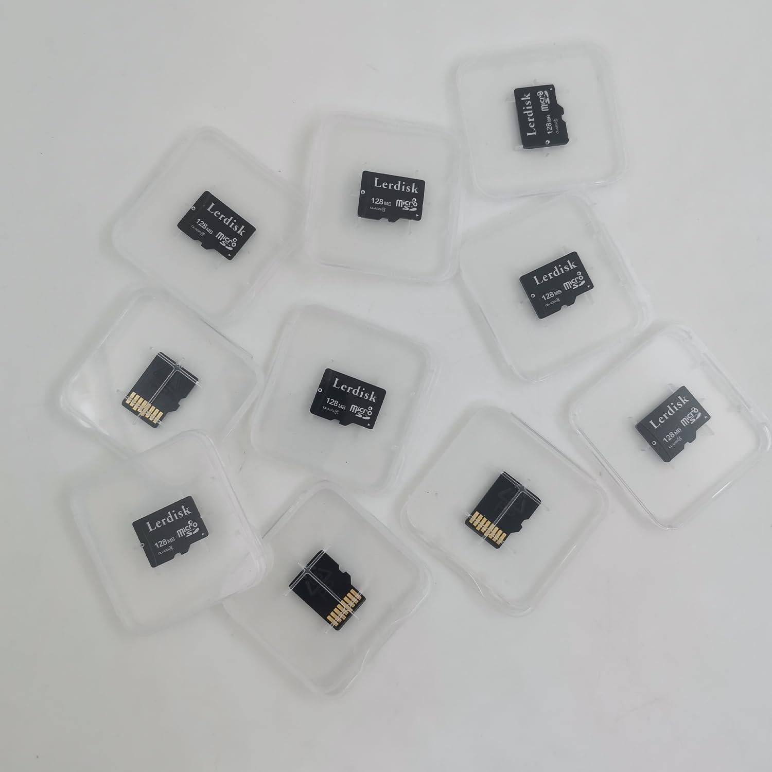 Tarjeta Micro SD Lerdisk 128MB Paquete de 10 para MP3