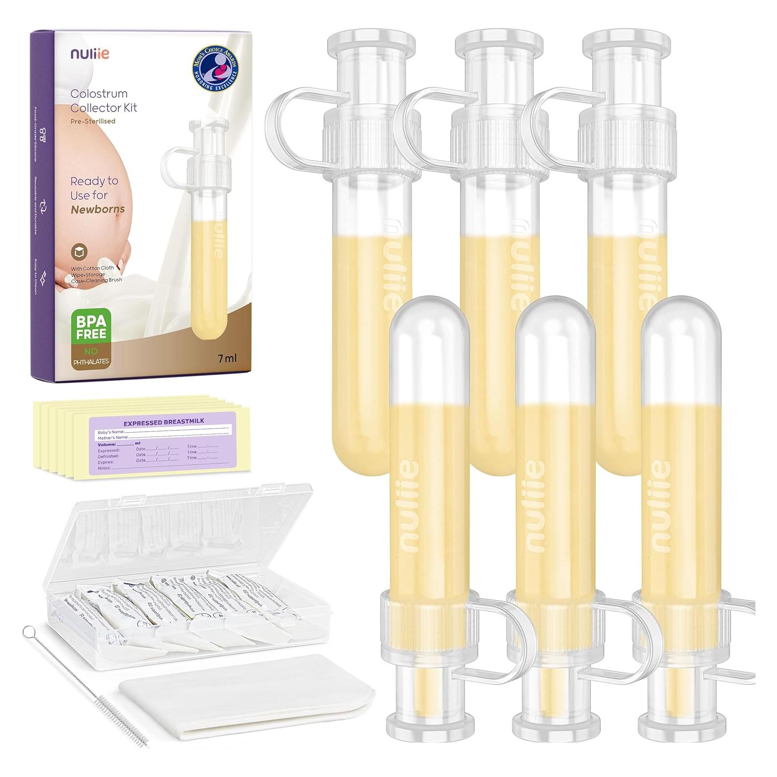 Kit Recolector de Calostro Nuliie 7ml 6 Piezas Reutilizable