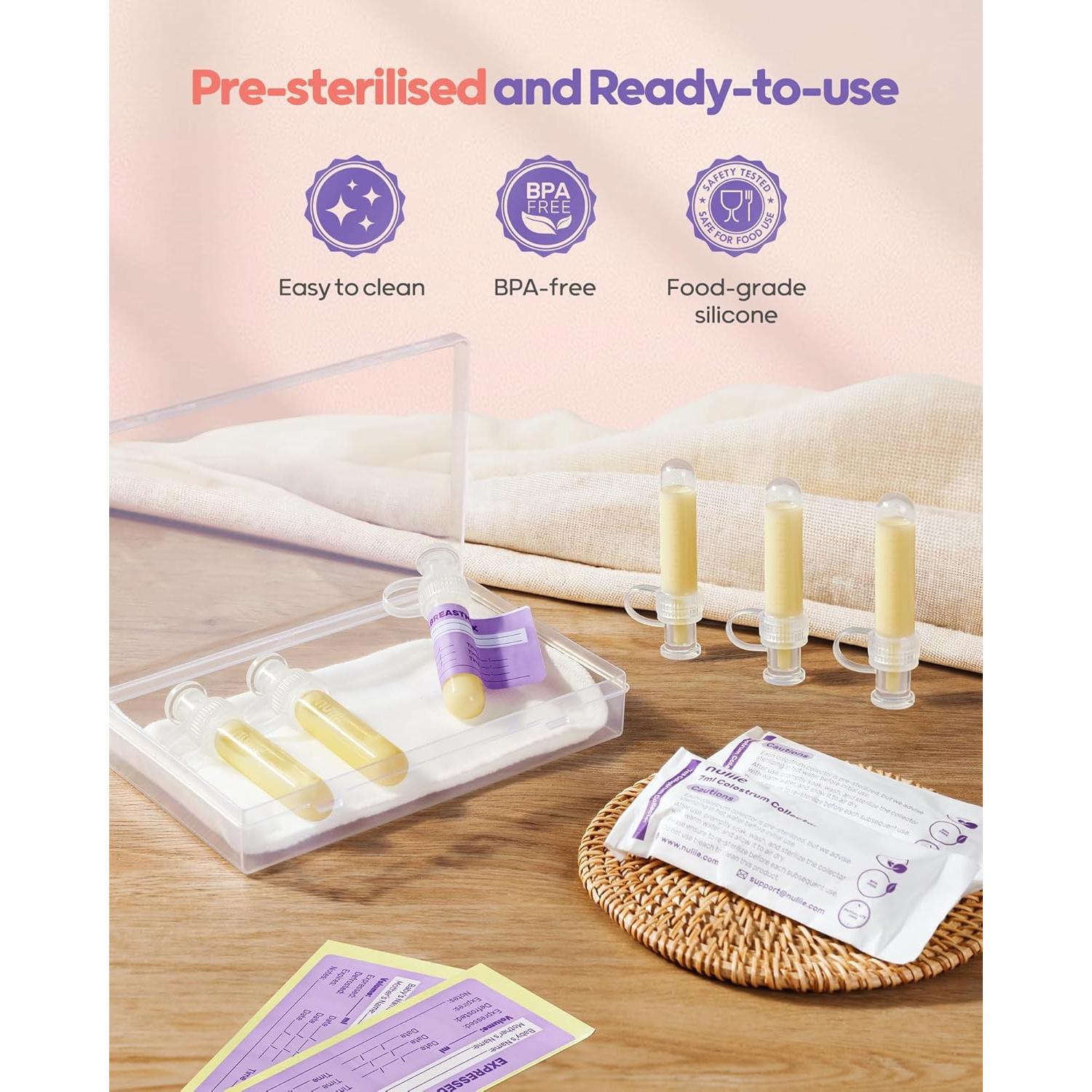 Kit Recolector de Calostro Nuliie 7ml 6 Piezas Reutilizable