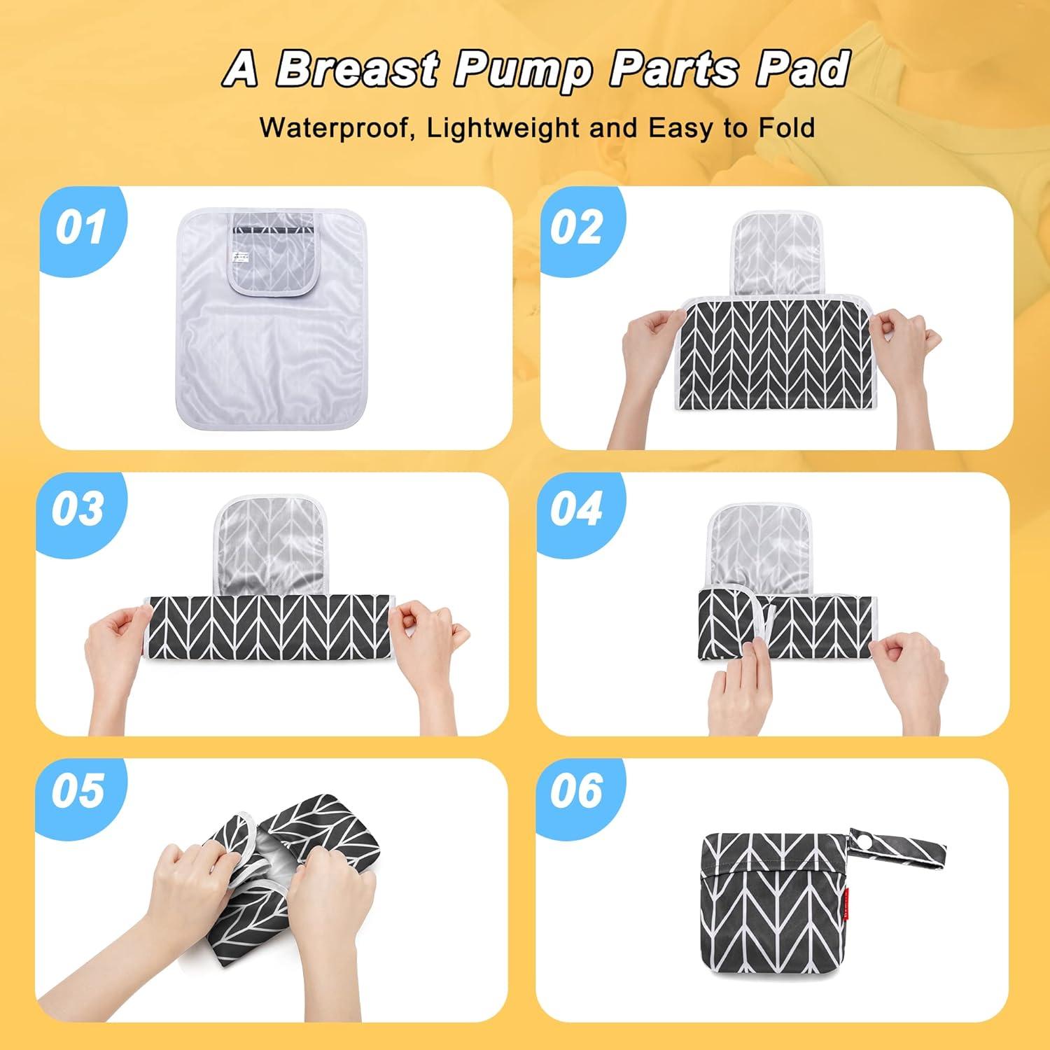 Bolsa Extractor de Leche Damero con Alfombrilla Impermeable