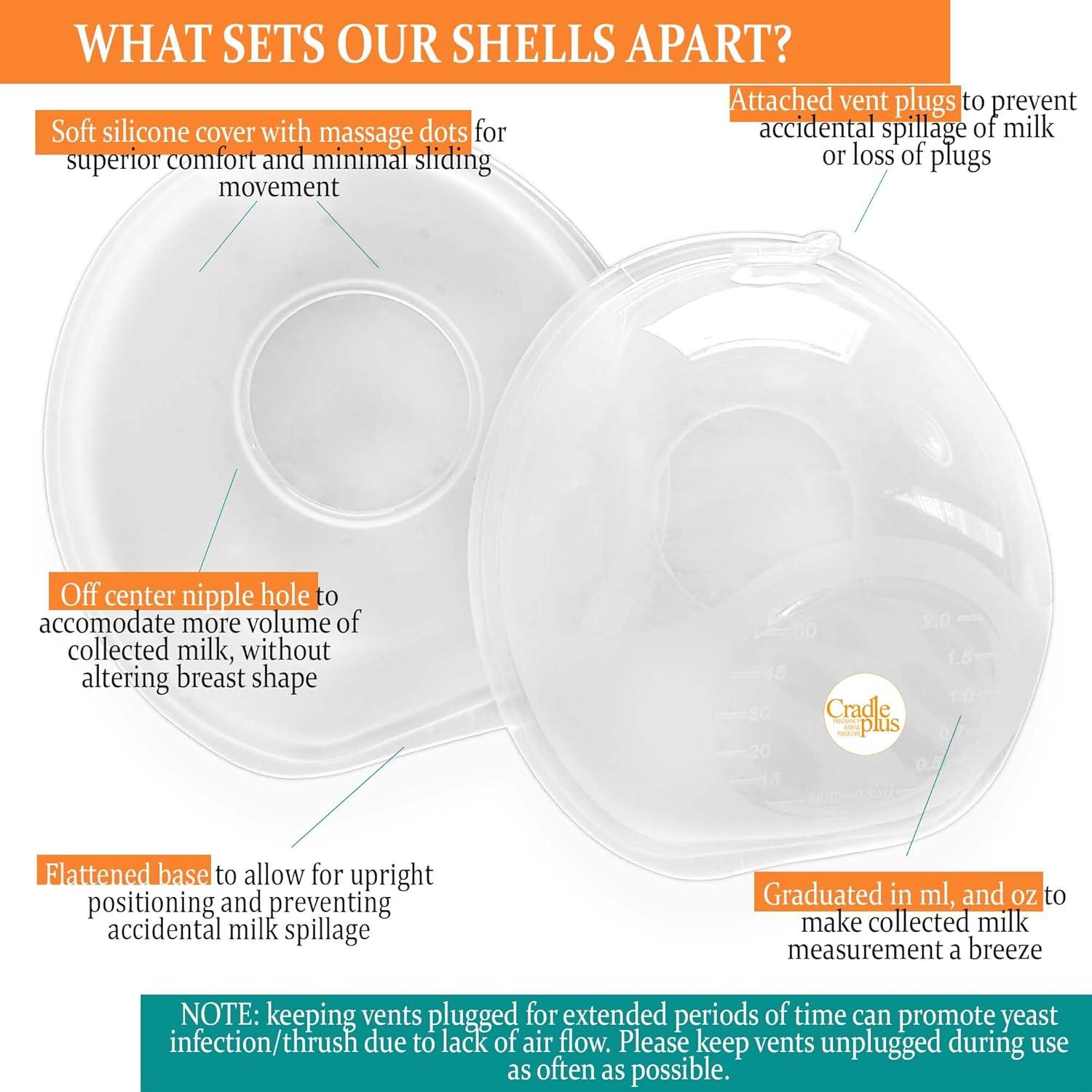 Set de Lactancia Cradle Plus: Protectores de Pezones y Recolector de Leche