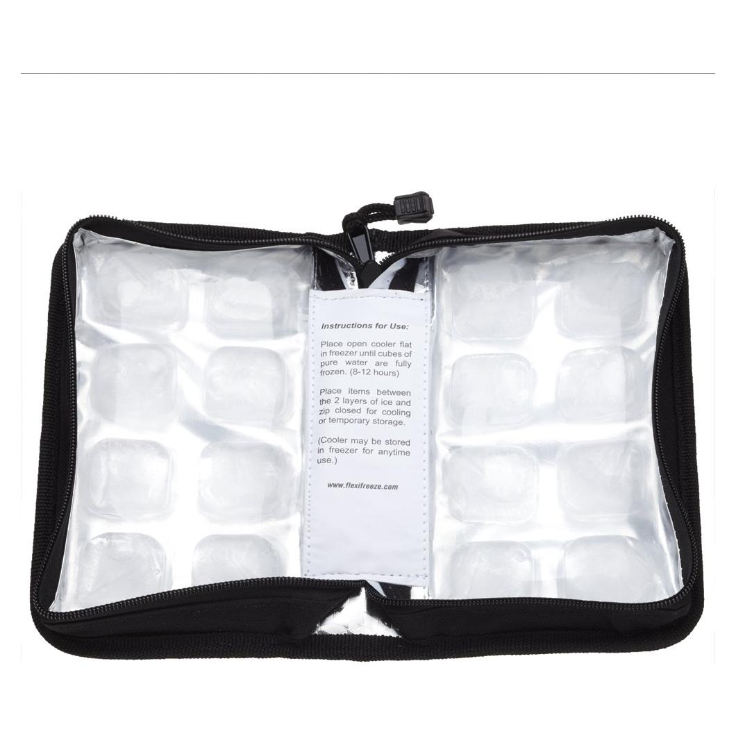 Enfriador de Leche Materna FlexiFreeze Negro 16 Cubos Reutilizables