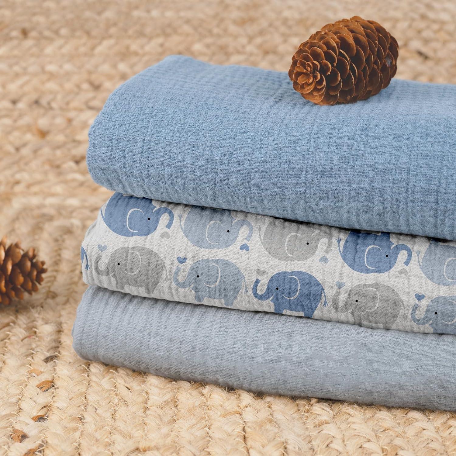 Mantas de Muselina GLLQUEN BABY - Paquete de 3, 96.5x101.6cm