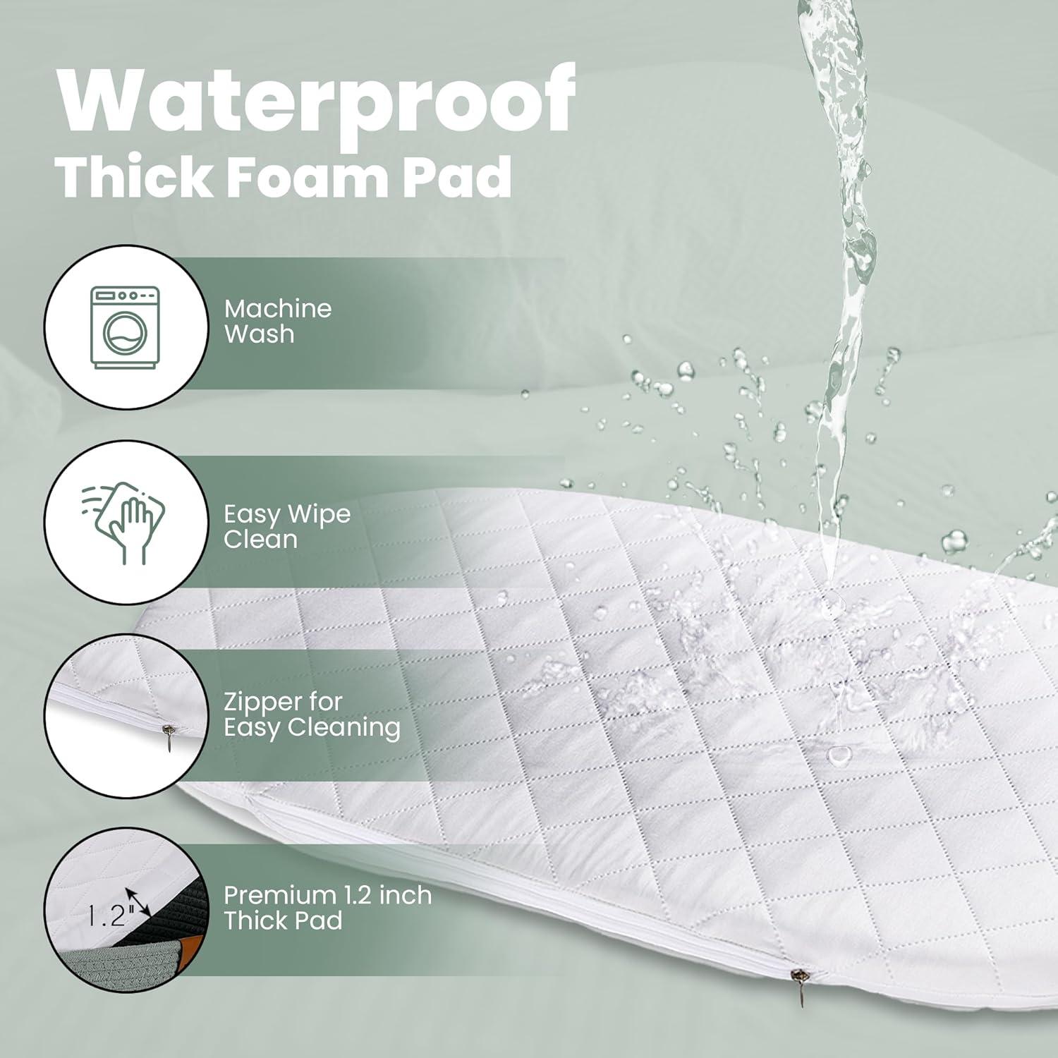 Baby Changing Basket for Baby Dresser, Moses Basket for Babies, Cotton Rope Diaper Changing Basket, Unisex Baby Moses Basket, Foam Diaper Changing Pad for Dresser, Changing Table Topper for Dresser