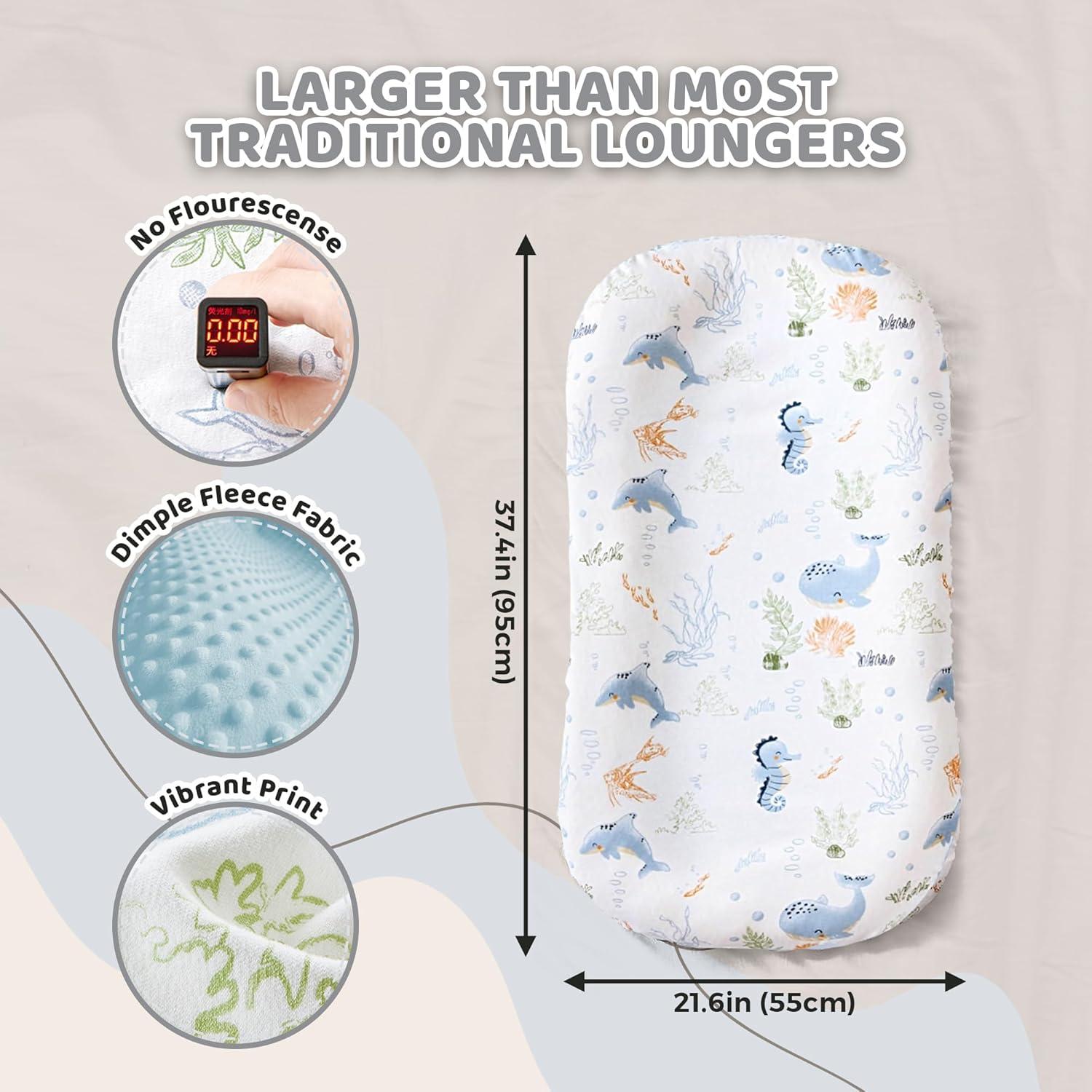 Cojín para Bebé Brunees 2-en-1 Algodón Azul 0-24 Meses