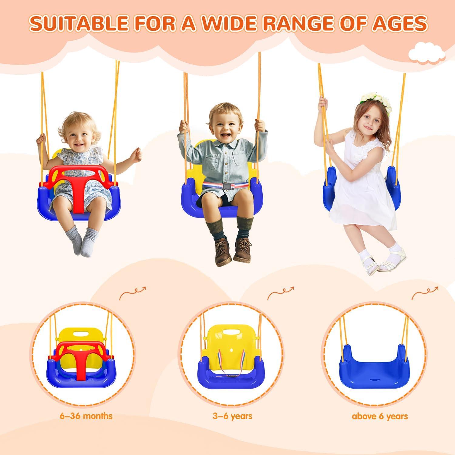 Columpio 3 en 1 Bighaki808 para Bebés y Niños hasta 90 kg