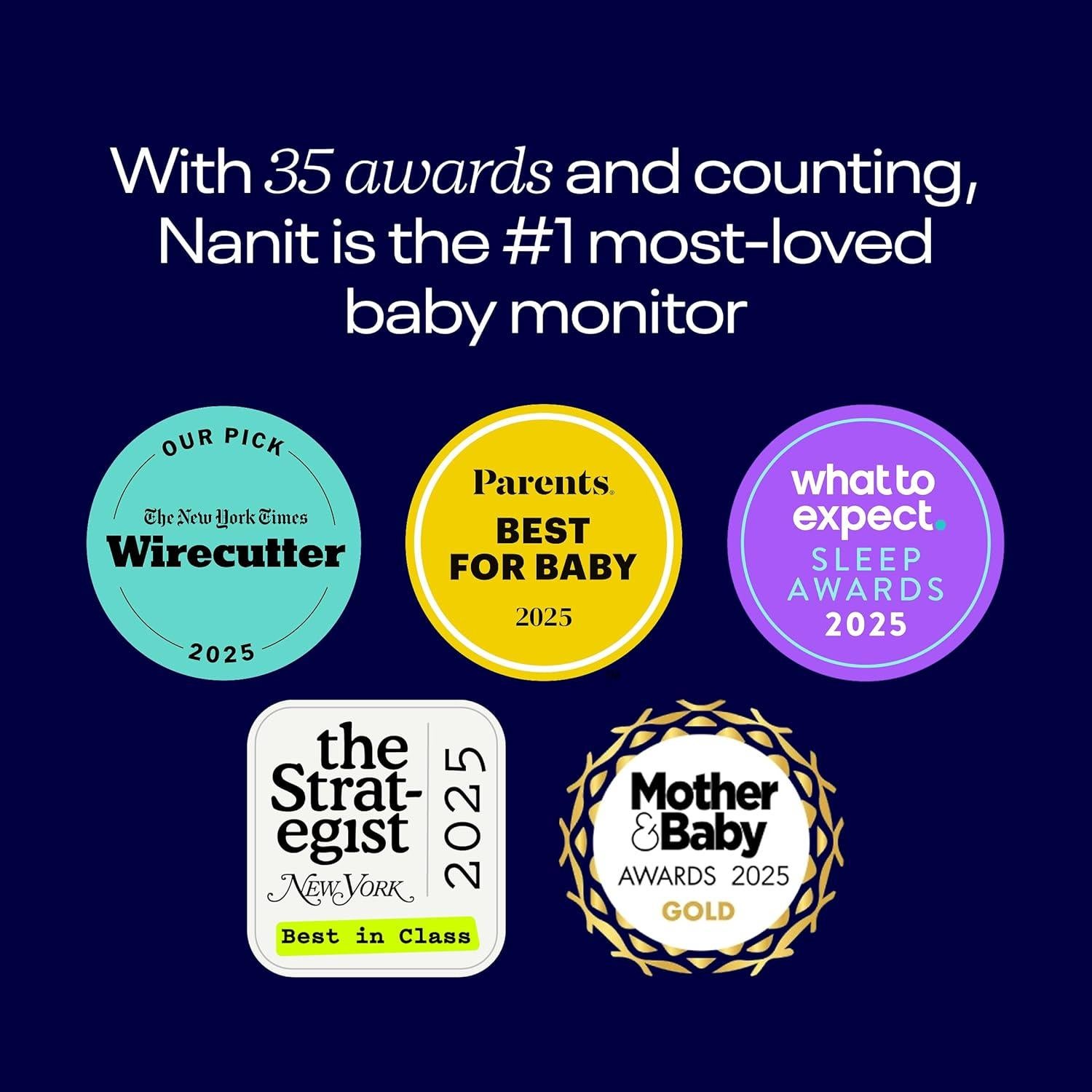 Monitor para Bebés Nanit Pro con Soporte Flexible y Video HD 1080p