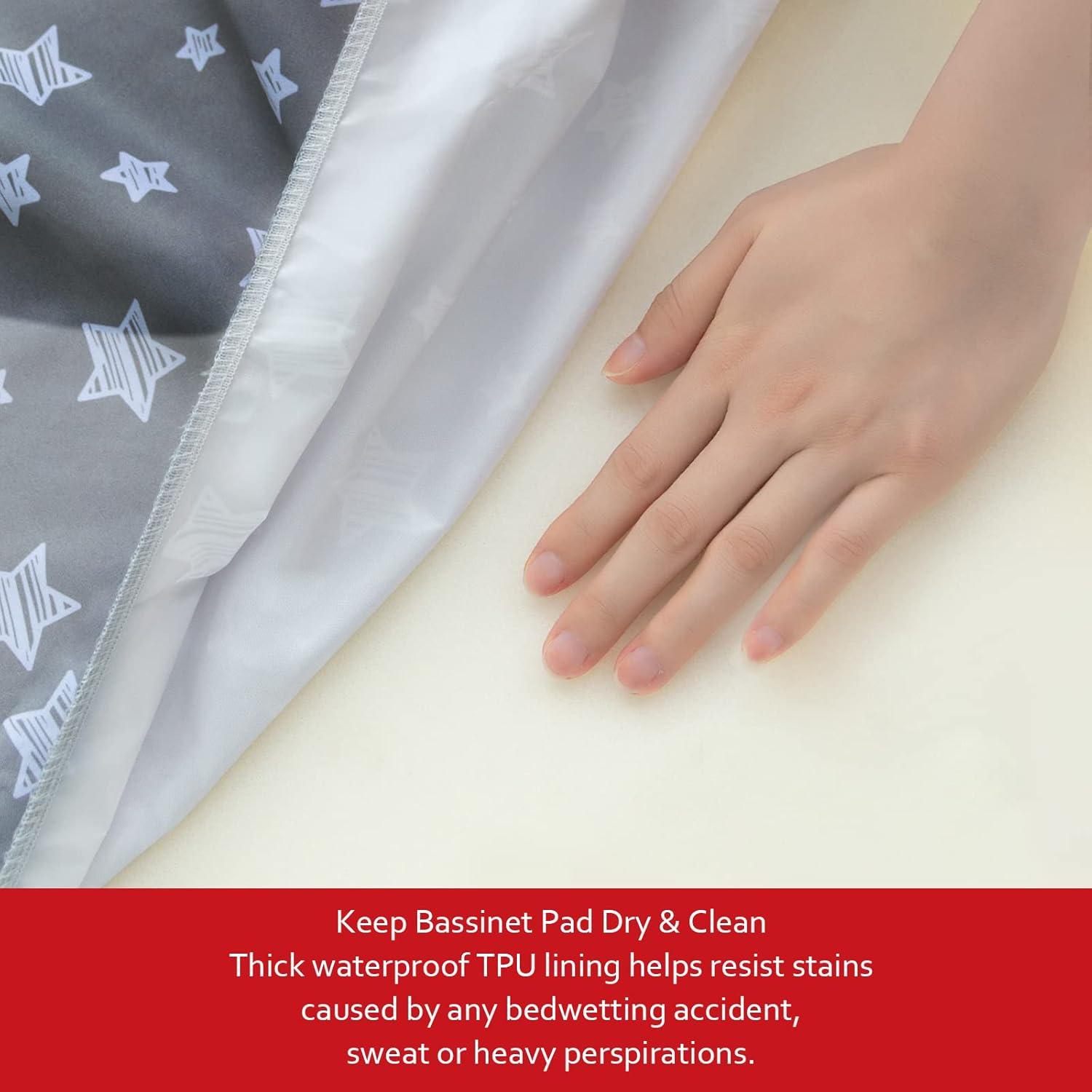 Sábanas Impermeables para Cuna Lateral Moonsea 2 Piezas Gris Marino