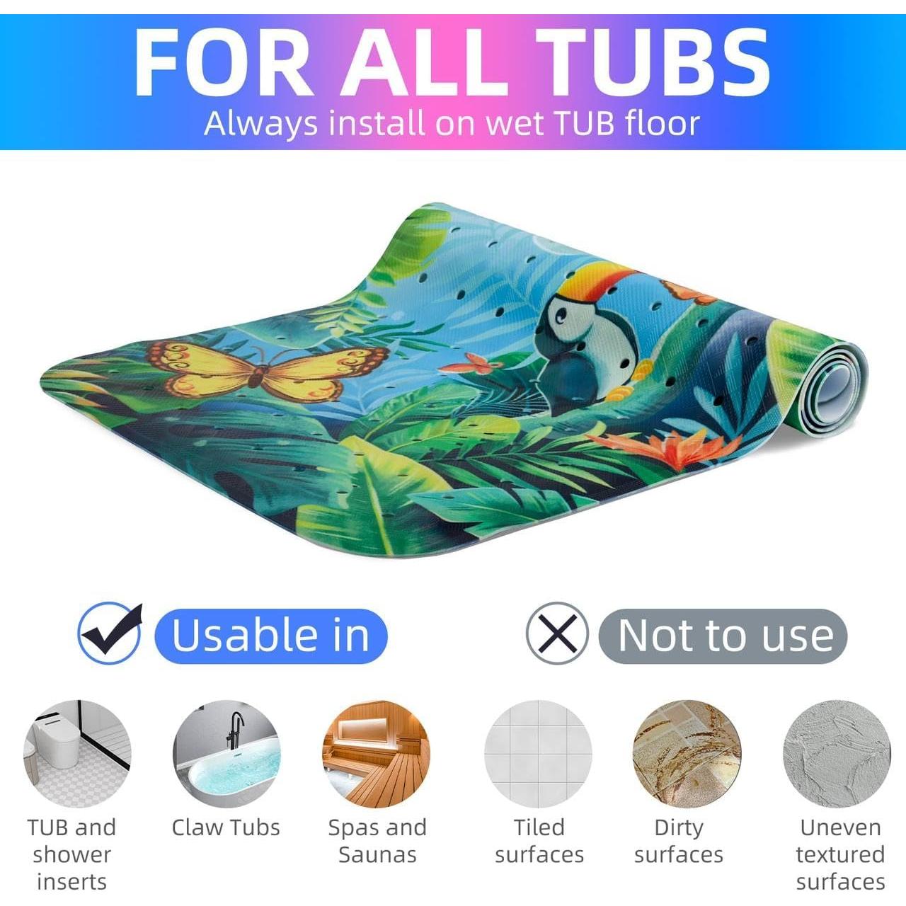 Alfombrilla de Baño Antideslizante REETUAL Selva 68.6x68.6 cm