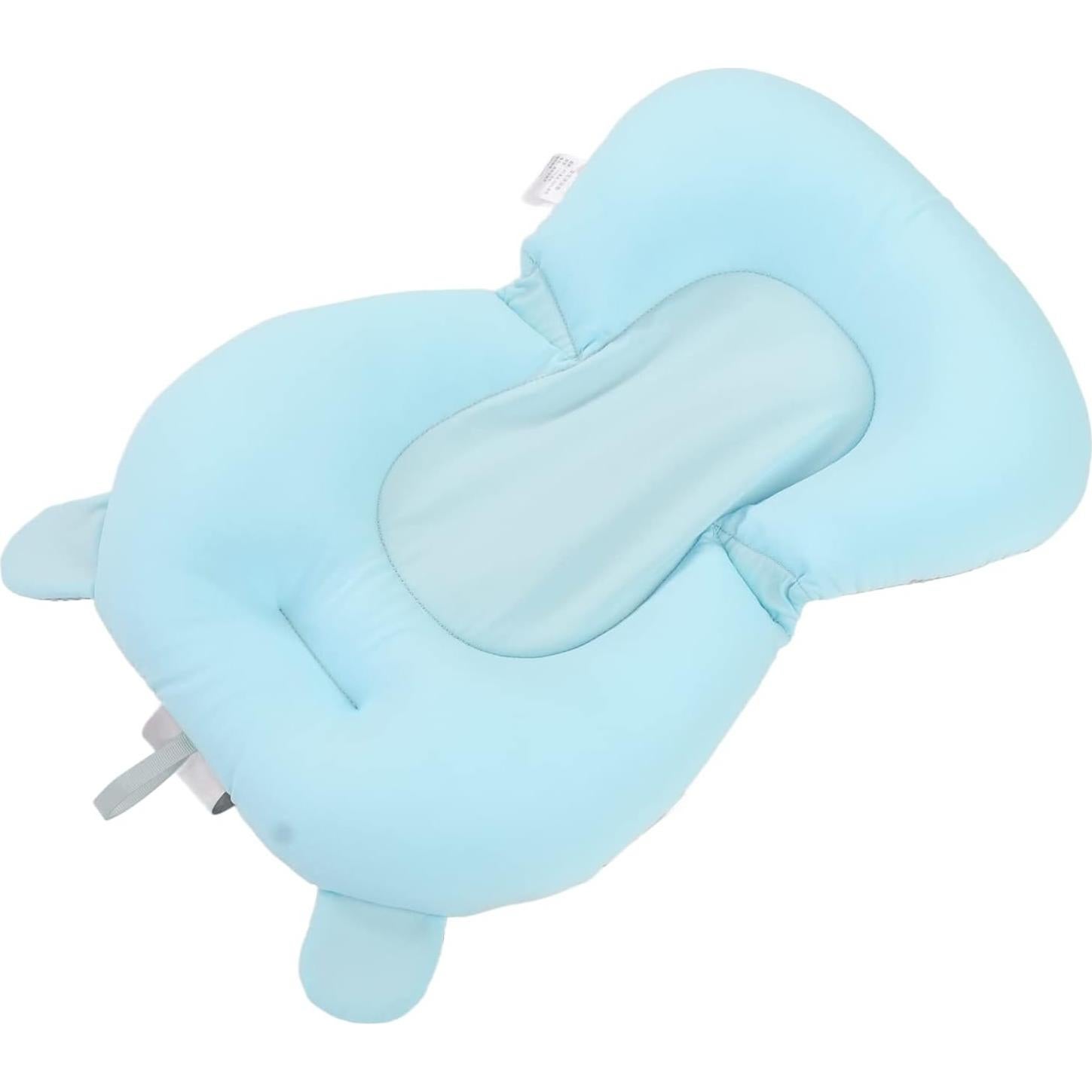 Cojín de Baño para Bebés Oso Azul - Soporte Flotante Seguro