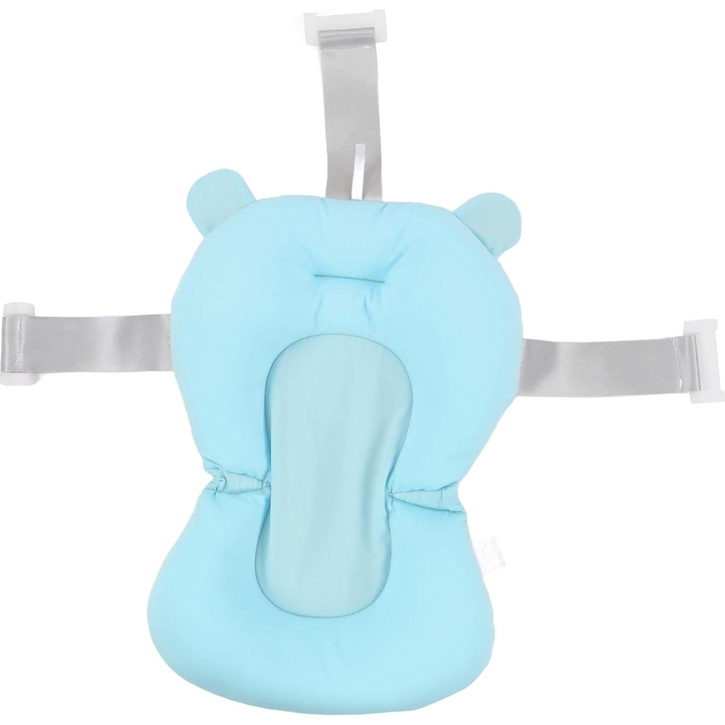 Cojín de Baño para Bebés Oso Azul - Soporte Flotante Seguro