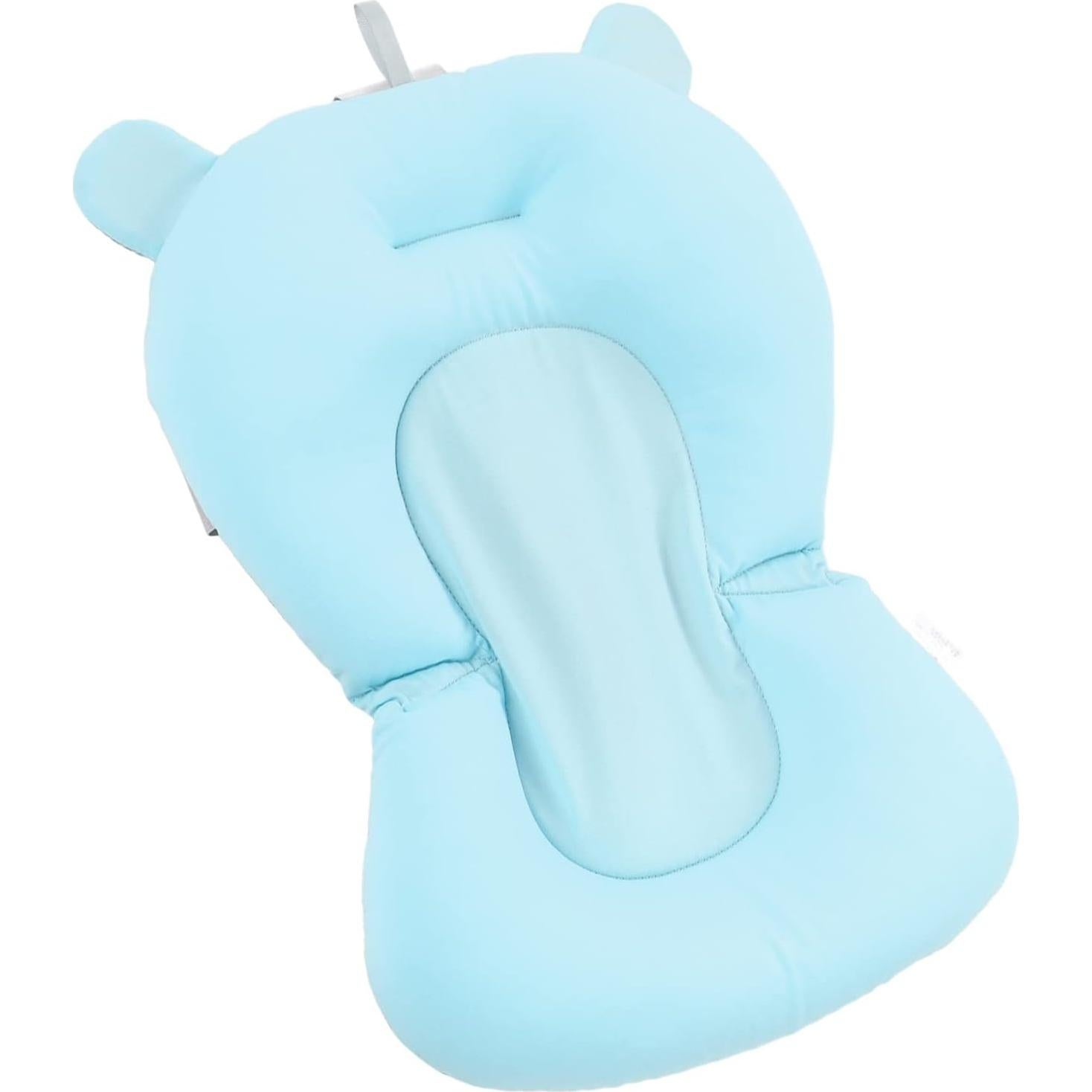 Cojín de Baño para Bebés Oso Azul - Soporte Flotante Seguro