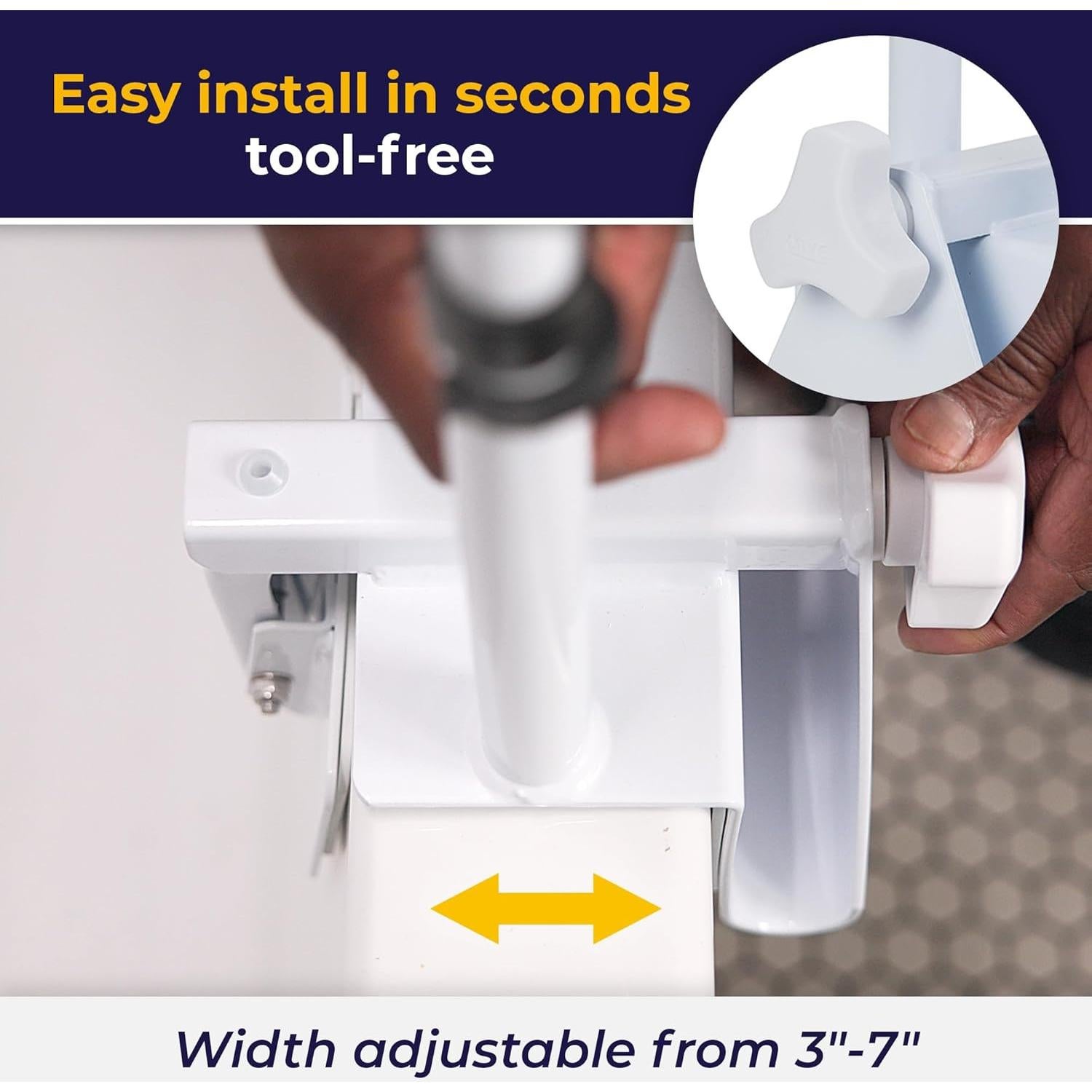 Barra de Agarre Ajustable Drive Medical para Bañera Blanca