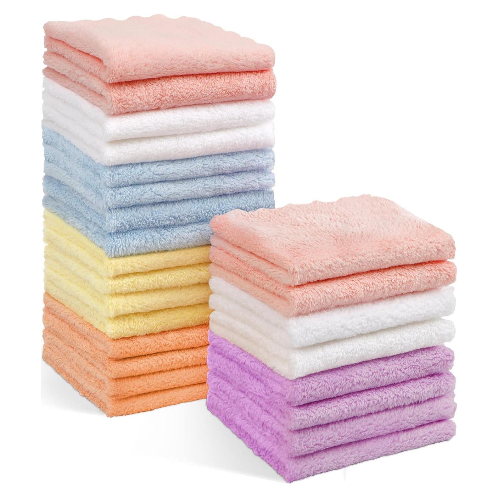 Toallitas de Baño Orighty para Bebés 24-Pack Microfibra Coral