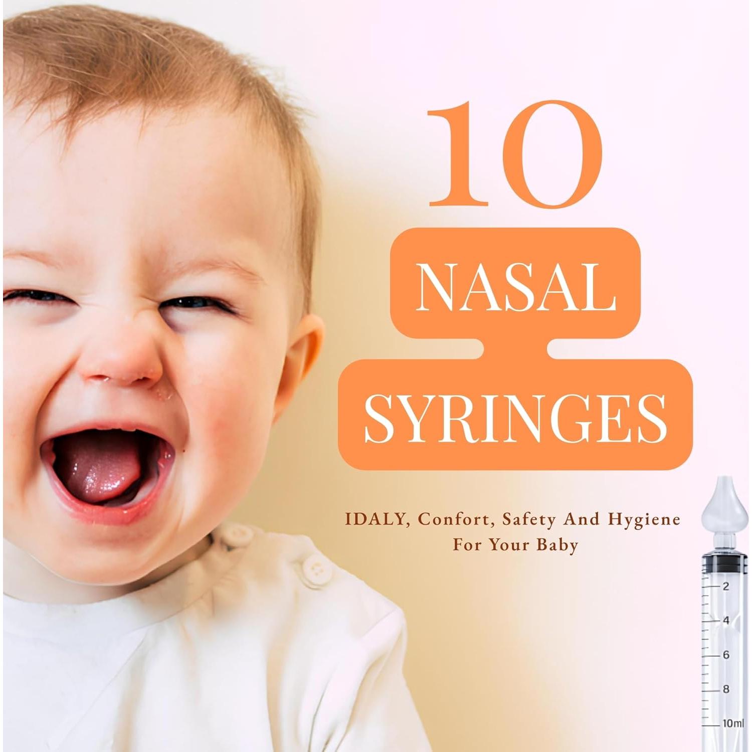 Pack 10 Jeringas Nasales Reutilizables CLOVALE 10 ml