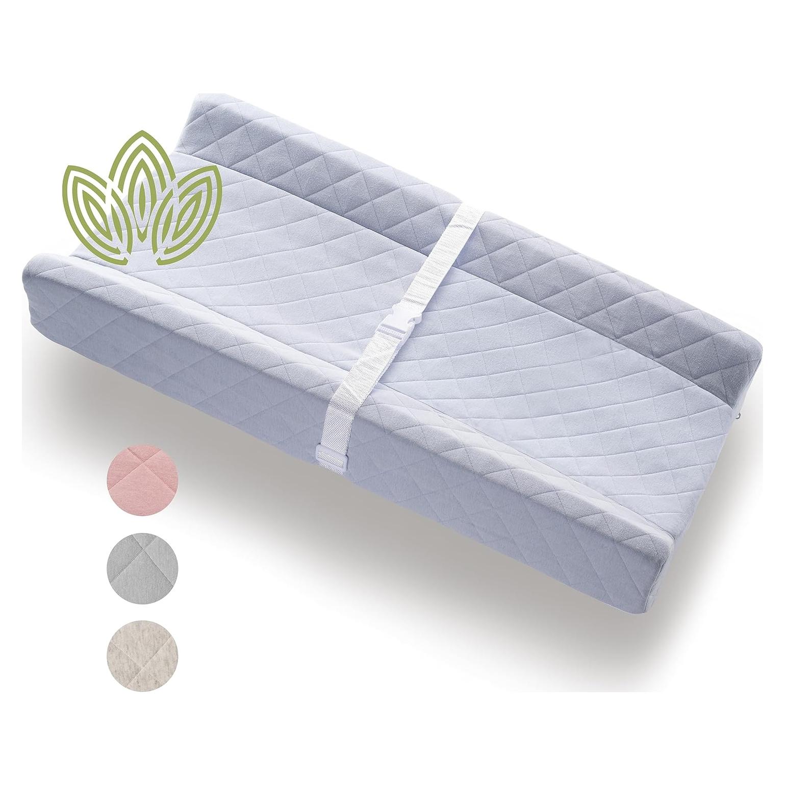 Almohadilla de Cambio de Bebé Algodón Orgánico Azul Misty 79x40 cm